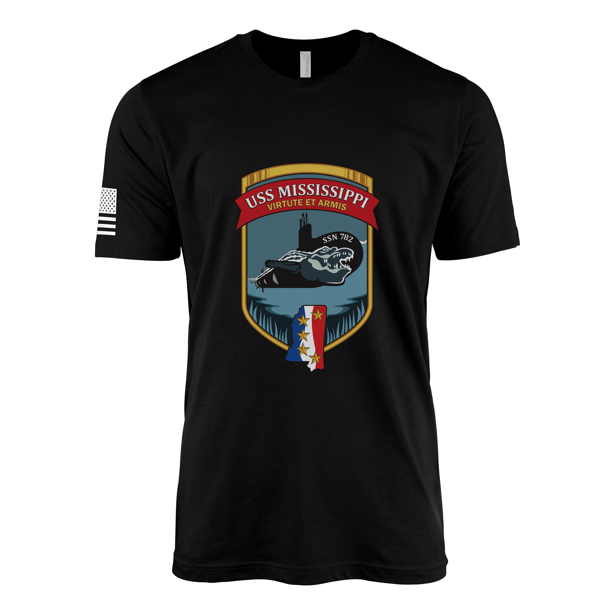 USS Mississippi (SSN-782) Submarine T-Shirt - Image 3