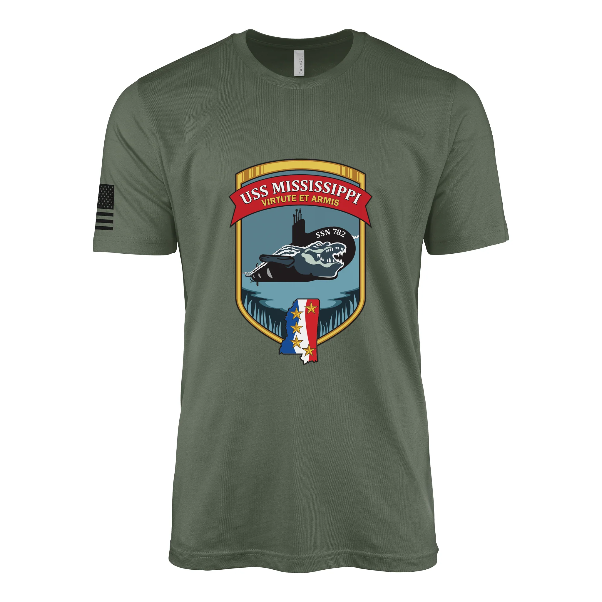 USS Mississippi (SSN-782) Submarine T-Shirt - Image 4