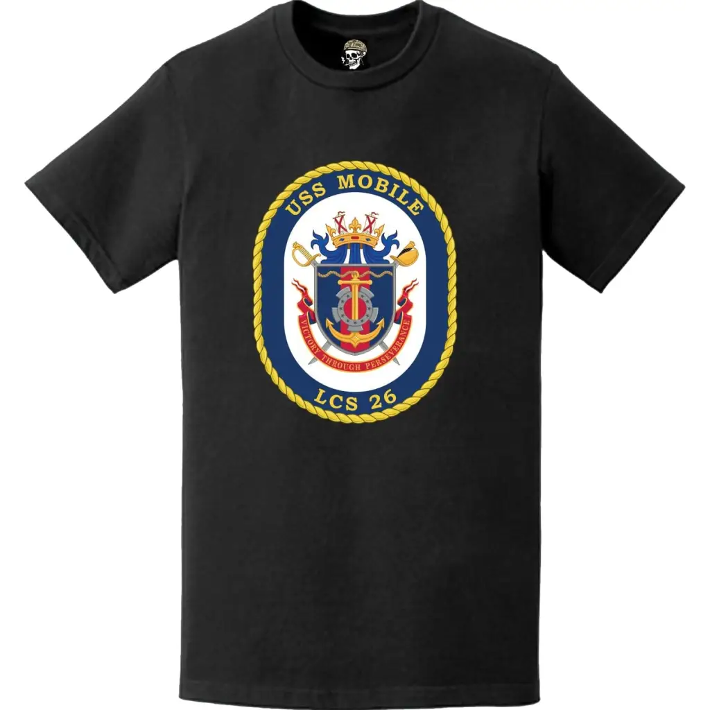 USS Mobile (LCS-26) Ship's Crest Logo Emblem T-Shirt