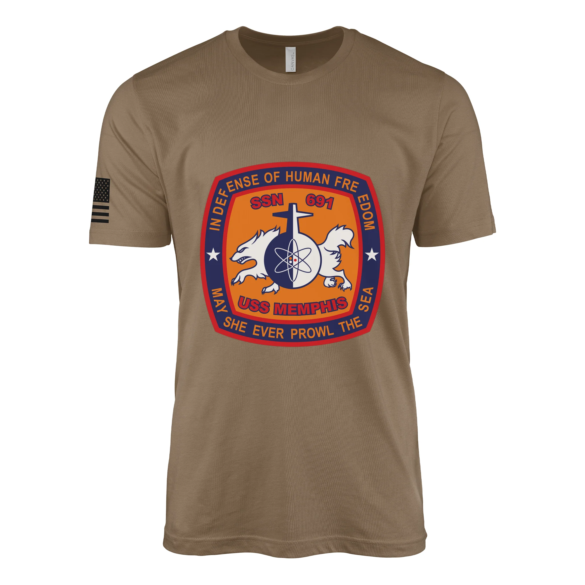 USS Mphis (SSN-691) Submarine T-Shirt - Image 2