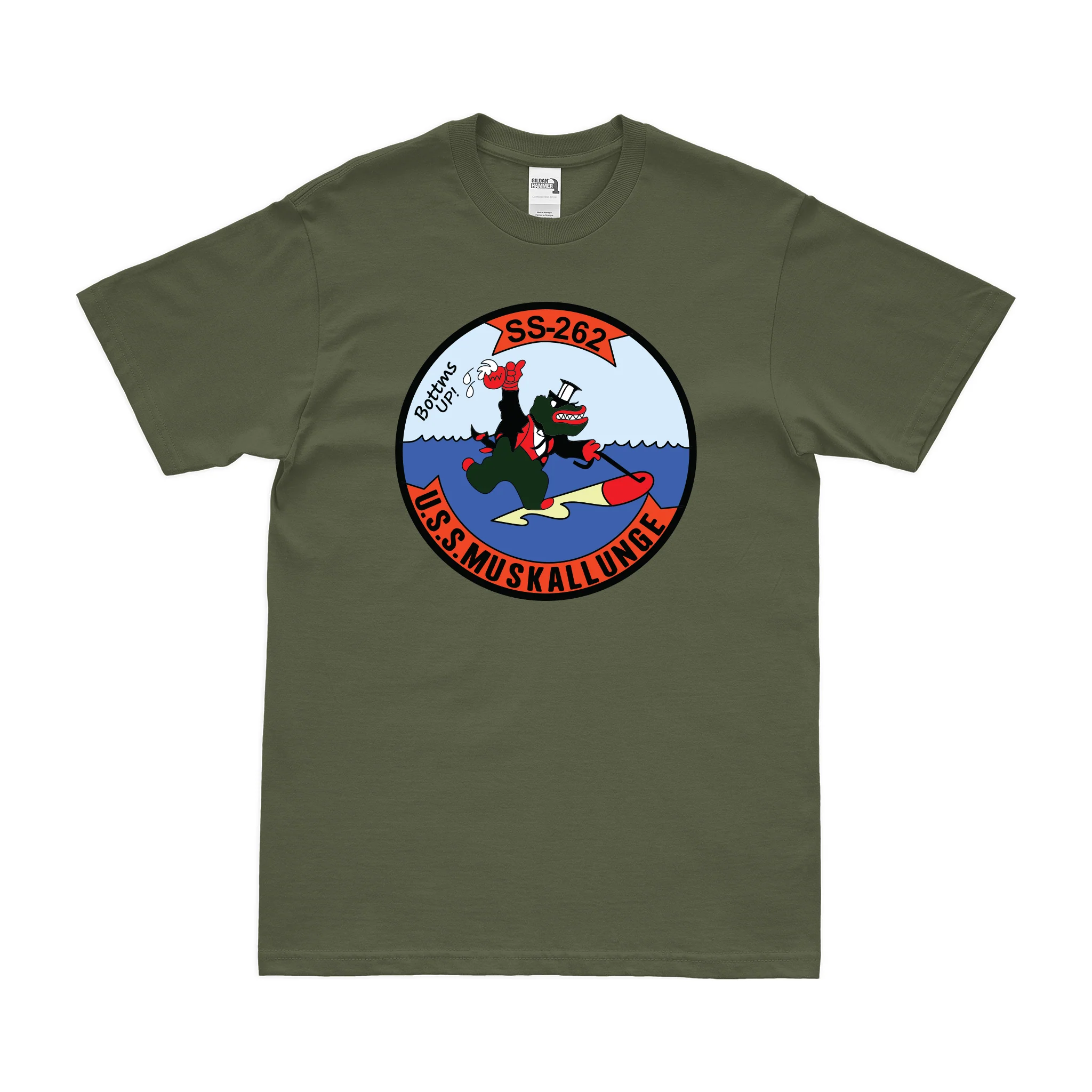 USS Muskallunge (SS-262) Gato-class Submarine T-Shirt - Image 2