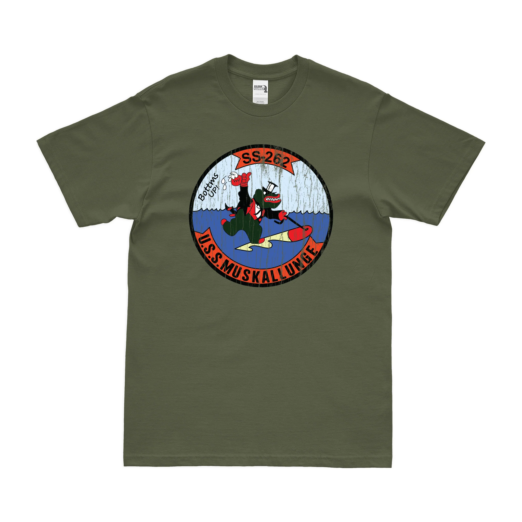 USS Muskallunge (SS-262) Gato-class Submarine T-Shirt - Image 4