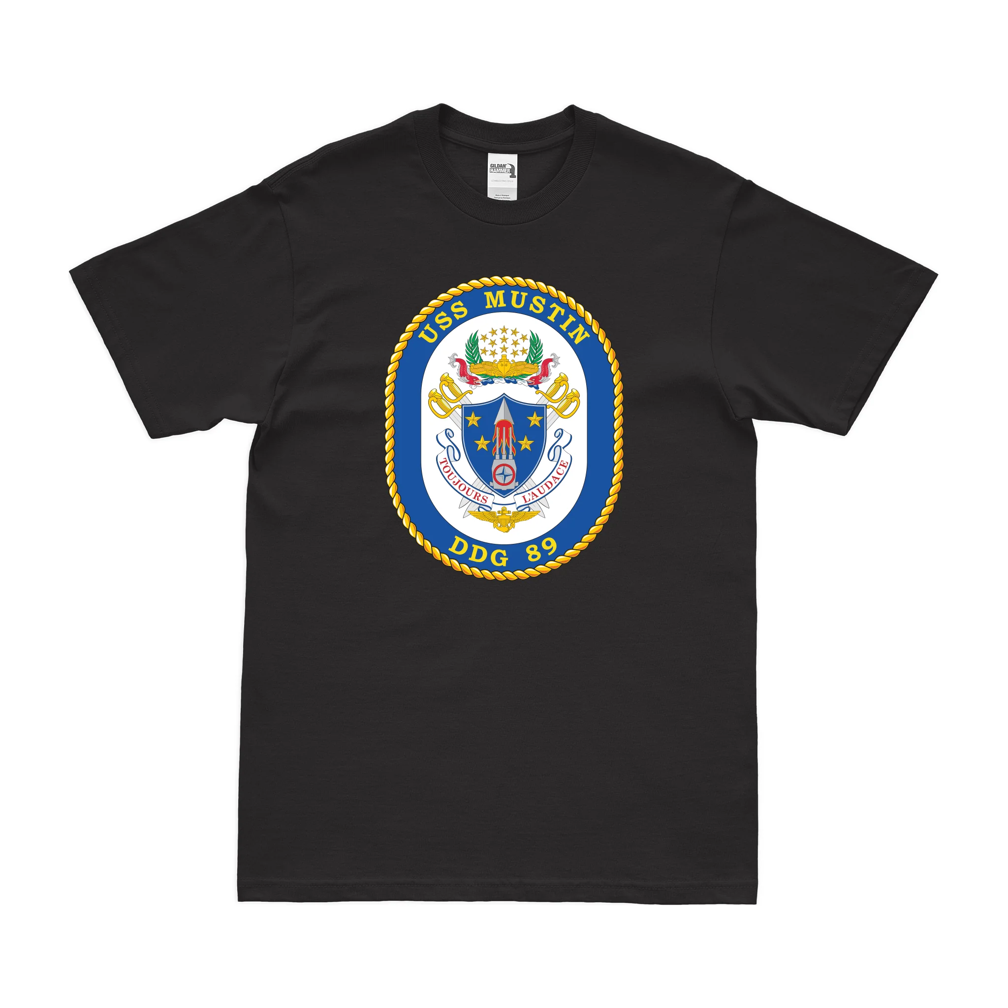USS Mustin (DDG-89) Logo Emblem T-Shirt