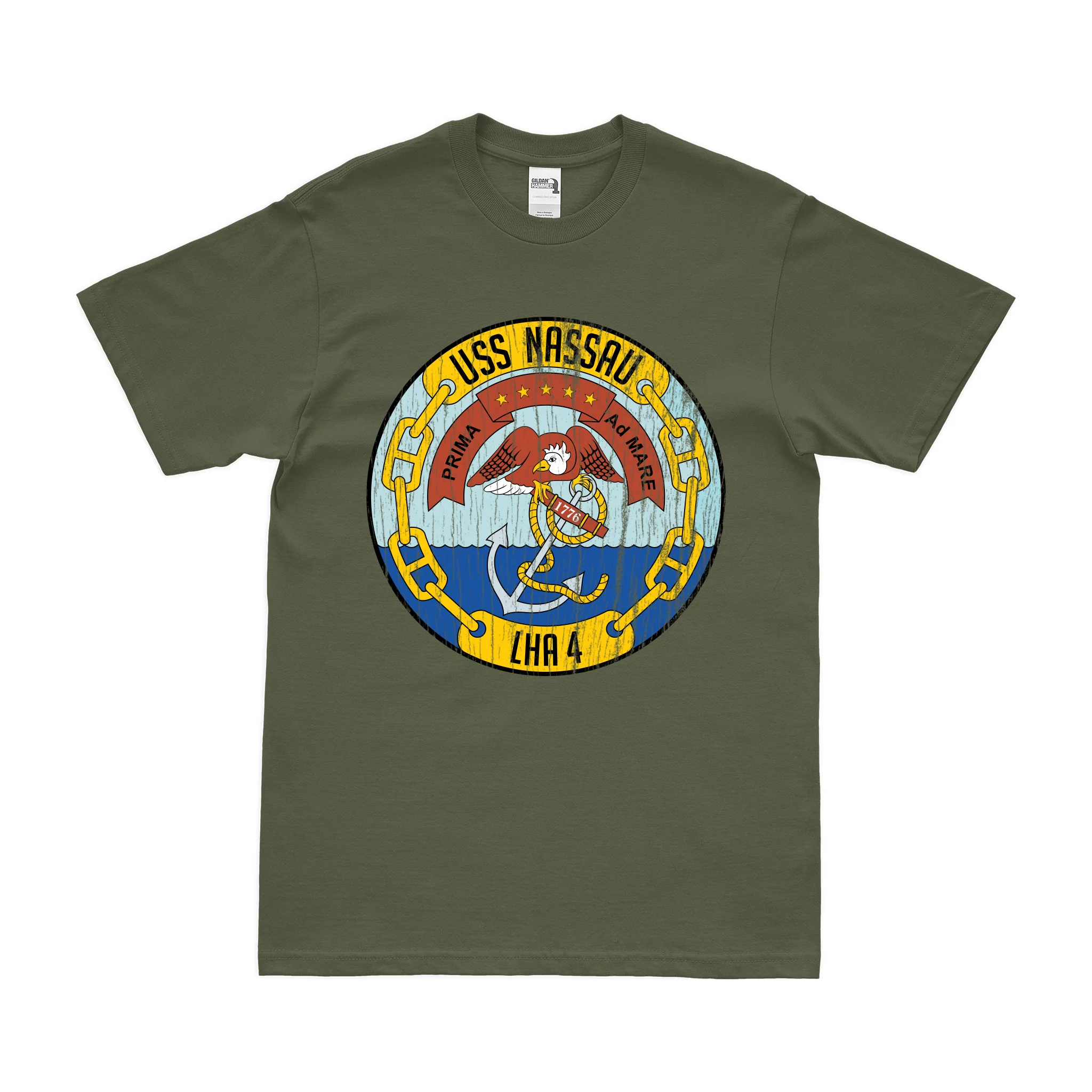 USS Nassau (LHA-4) Emblem T-Shirt - Image 4