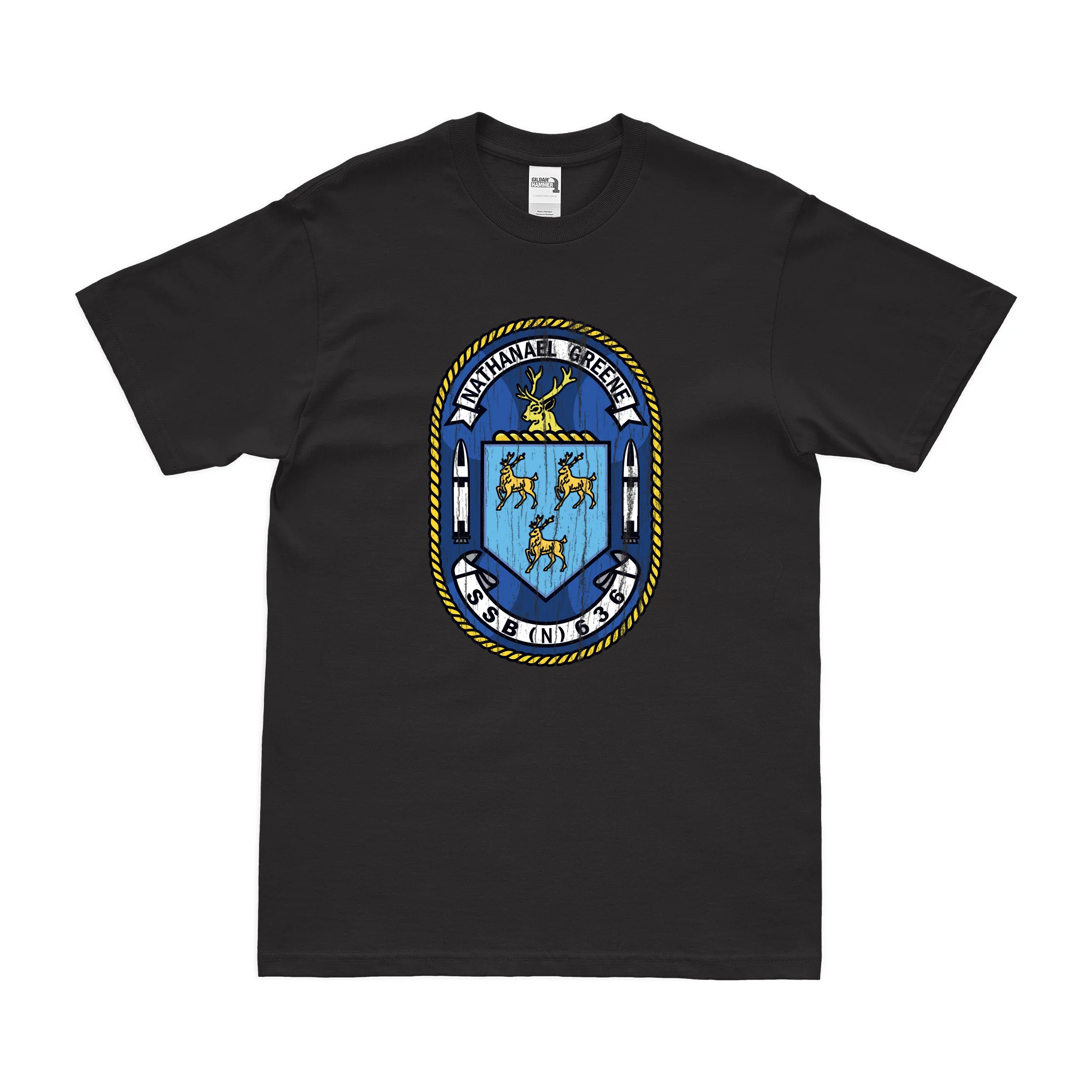 USS Nathanael Greene (SSBN-636) Ballistic-Missile Submarine T-Shirt - Image 3