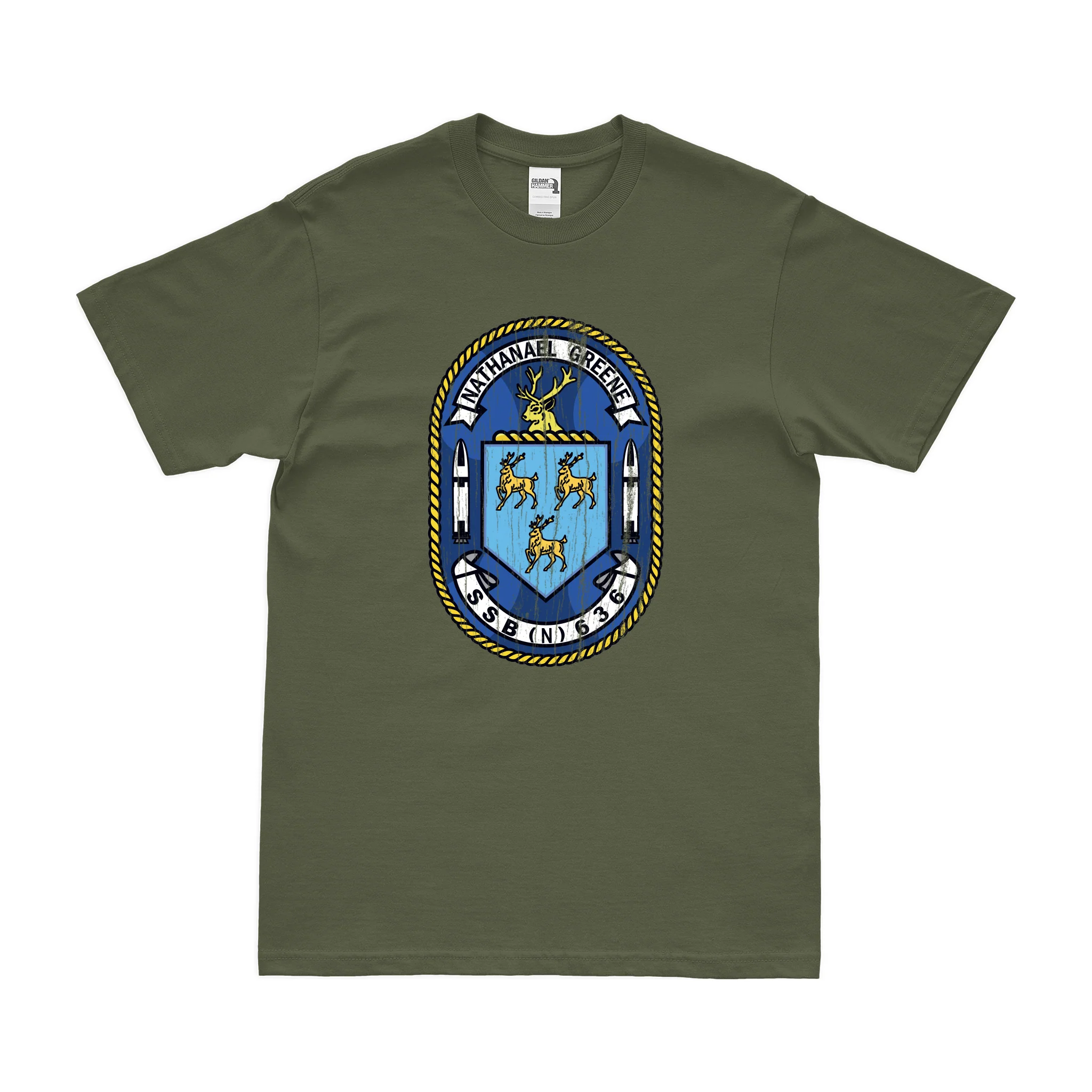 USS Nathanael Greene (SSBN-636) Ballistic-Missile Submarine T-Shirt - Image 4