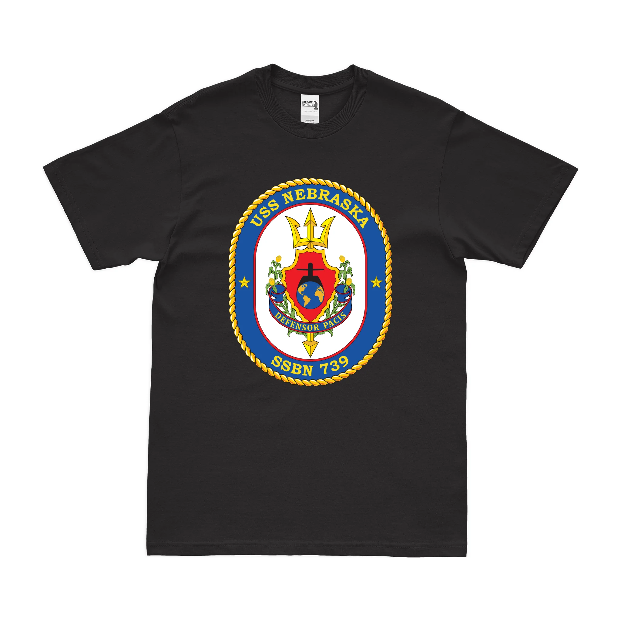 USS Nebraska (SSBN-739) Ballistic-Missile Submarine T-Shirt