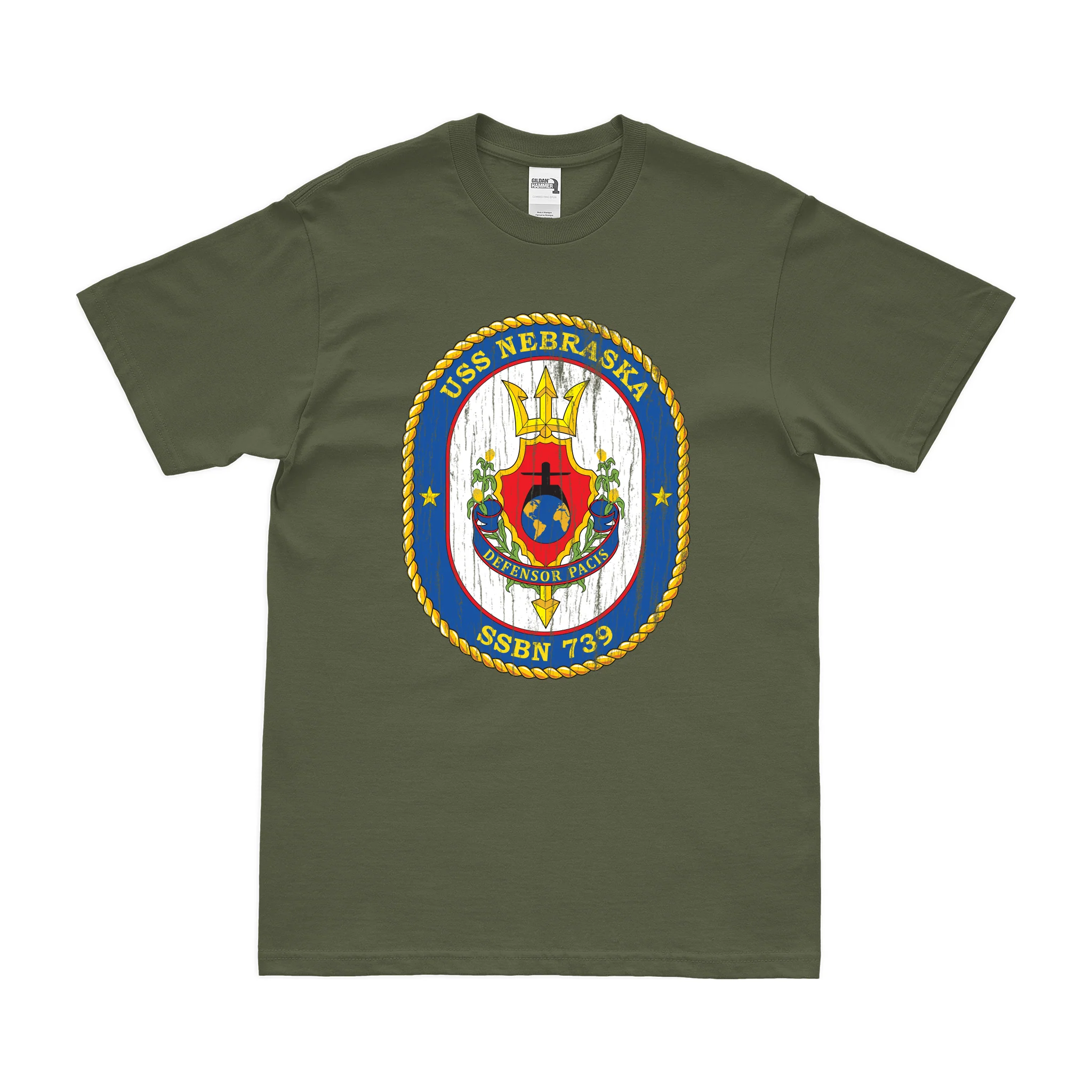 USS Nebraska (SSBN-739) Ballistic-Missile Submarine T-Shirt - Image 4