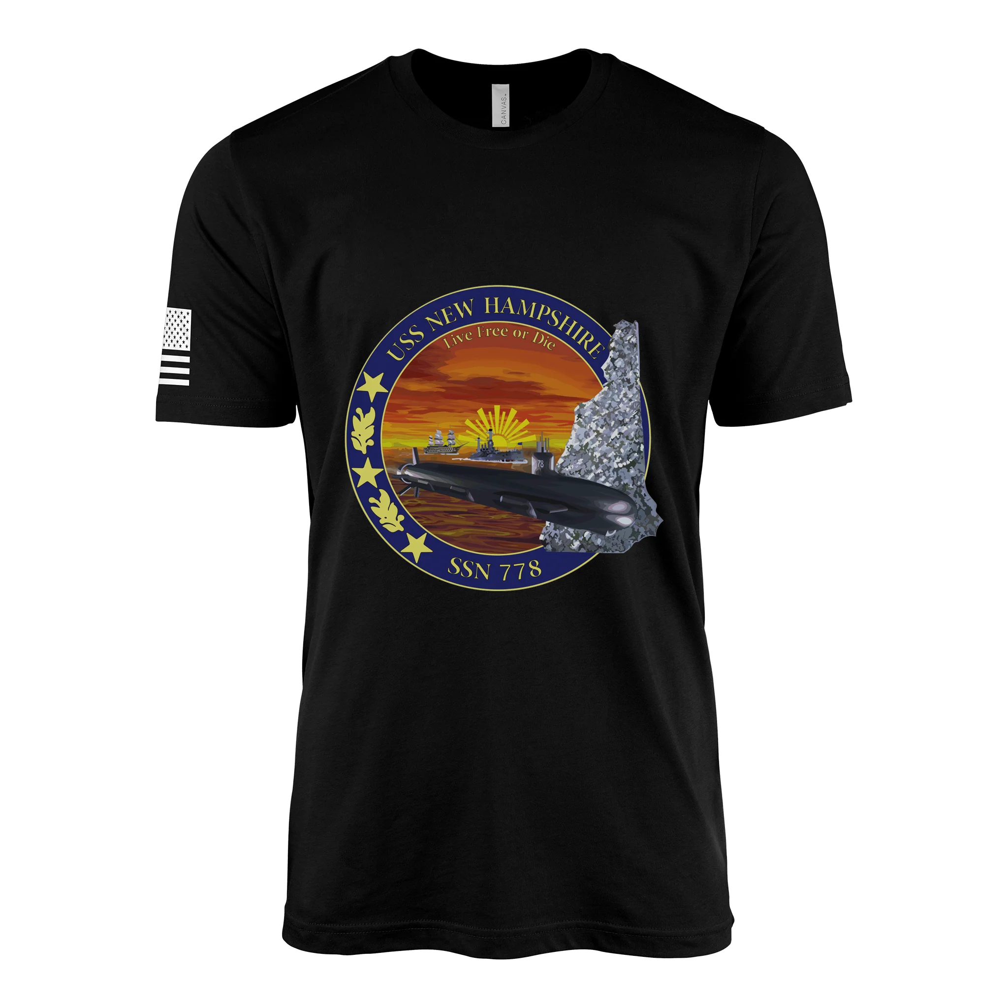 USS New Hampshire (SSN-778) Submarine T-Shirt - Image 3