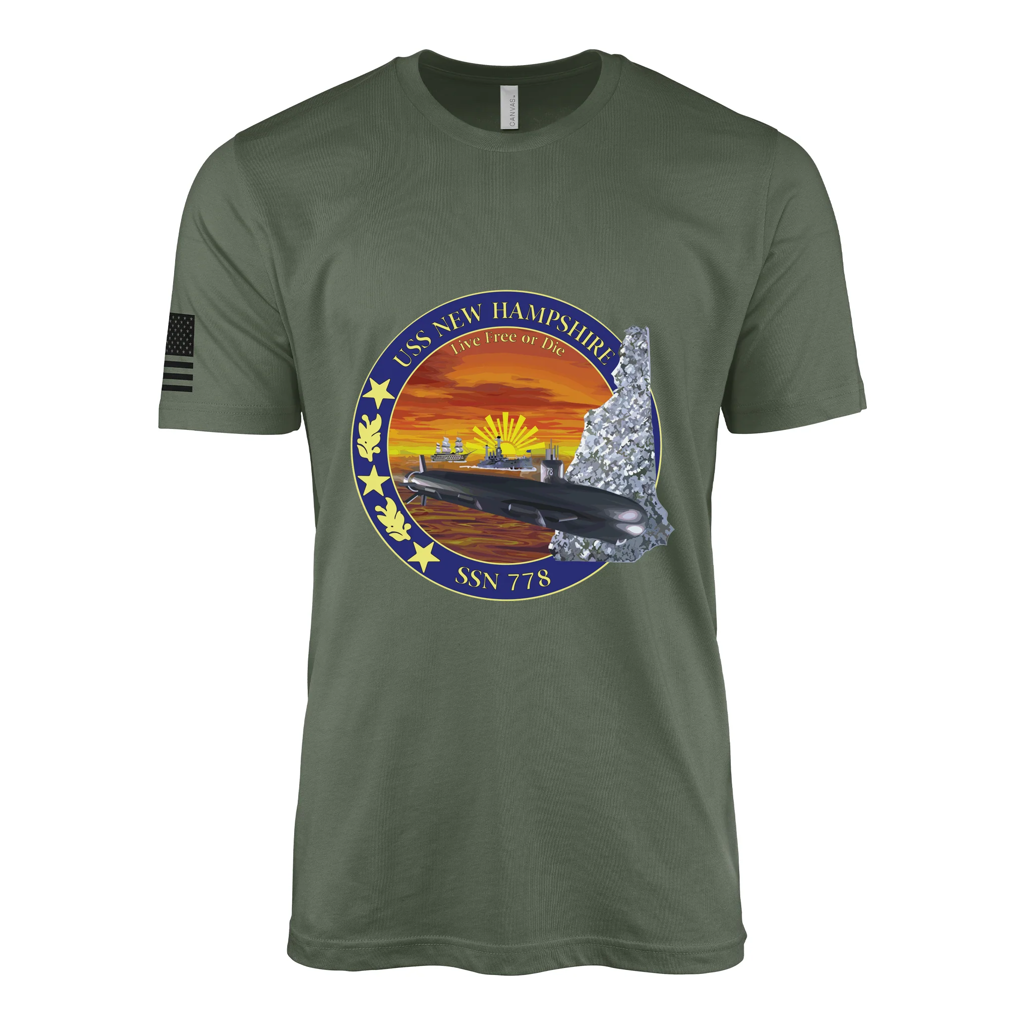 USS New Hampshire (SSN-778) Submarine T-Shirt - Image 4