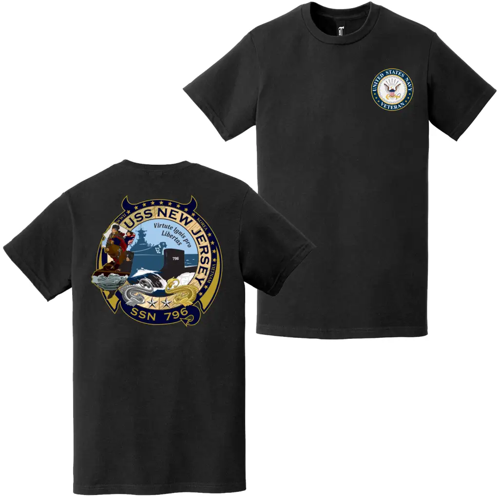 USS New Jersey (SSN-796) U.S. Navy Veteran T-Shirt