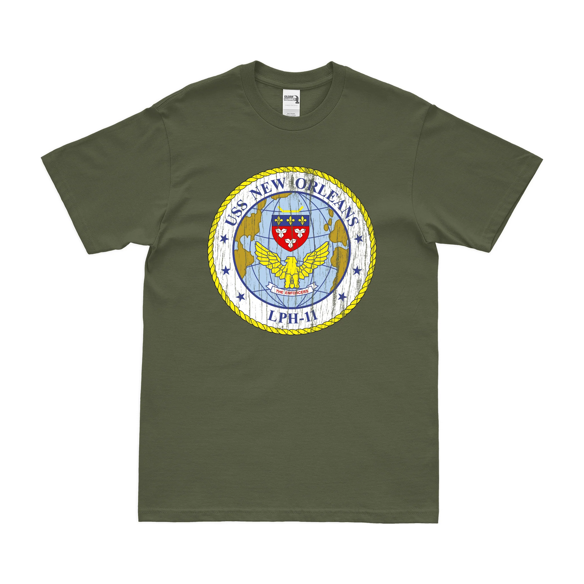 USS New Orleans (LPH-11) Emblem T-Shirt - Image 4