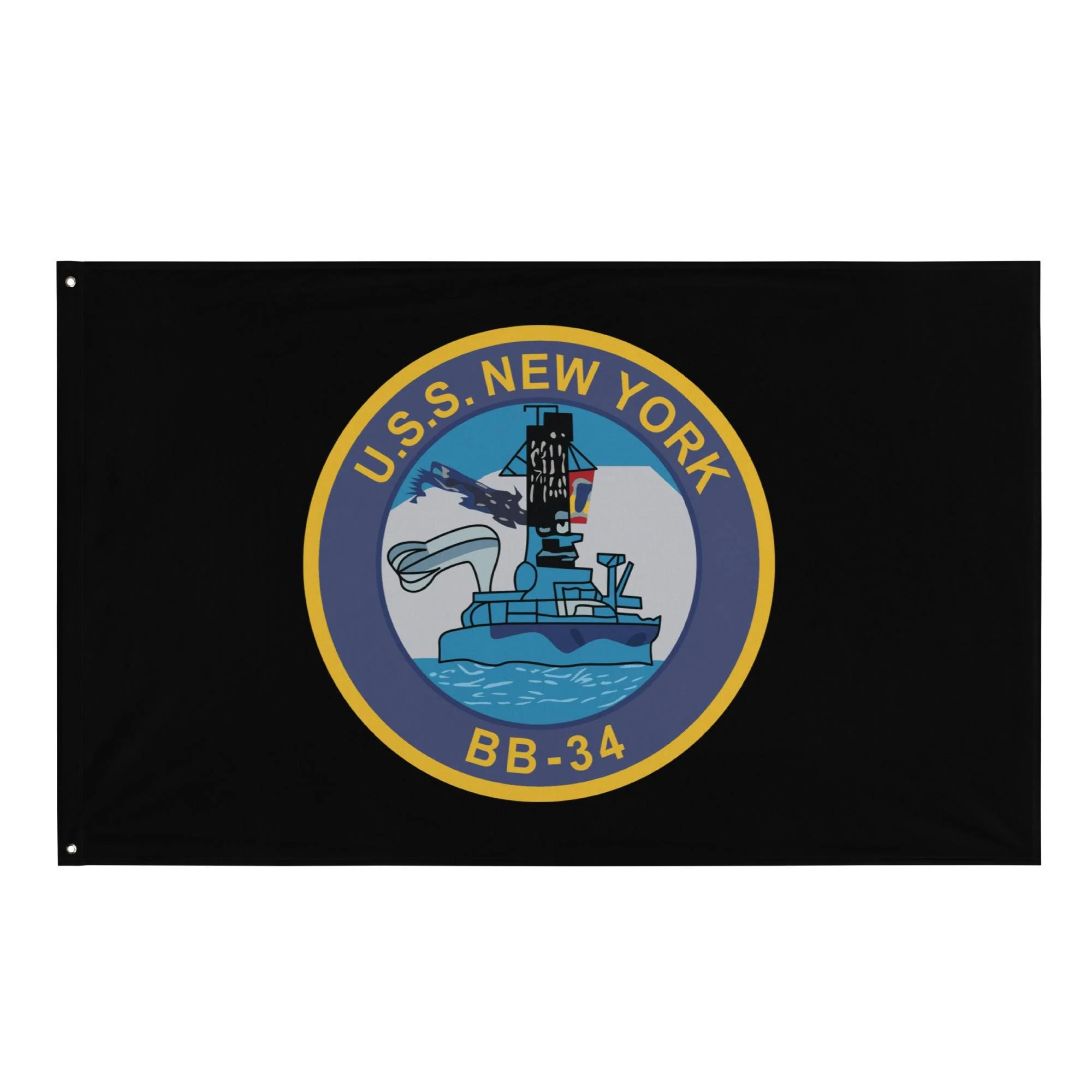 USS New York (BB-34) Battleship Legacy Indoor Wall Flag