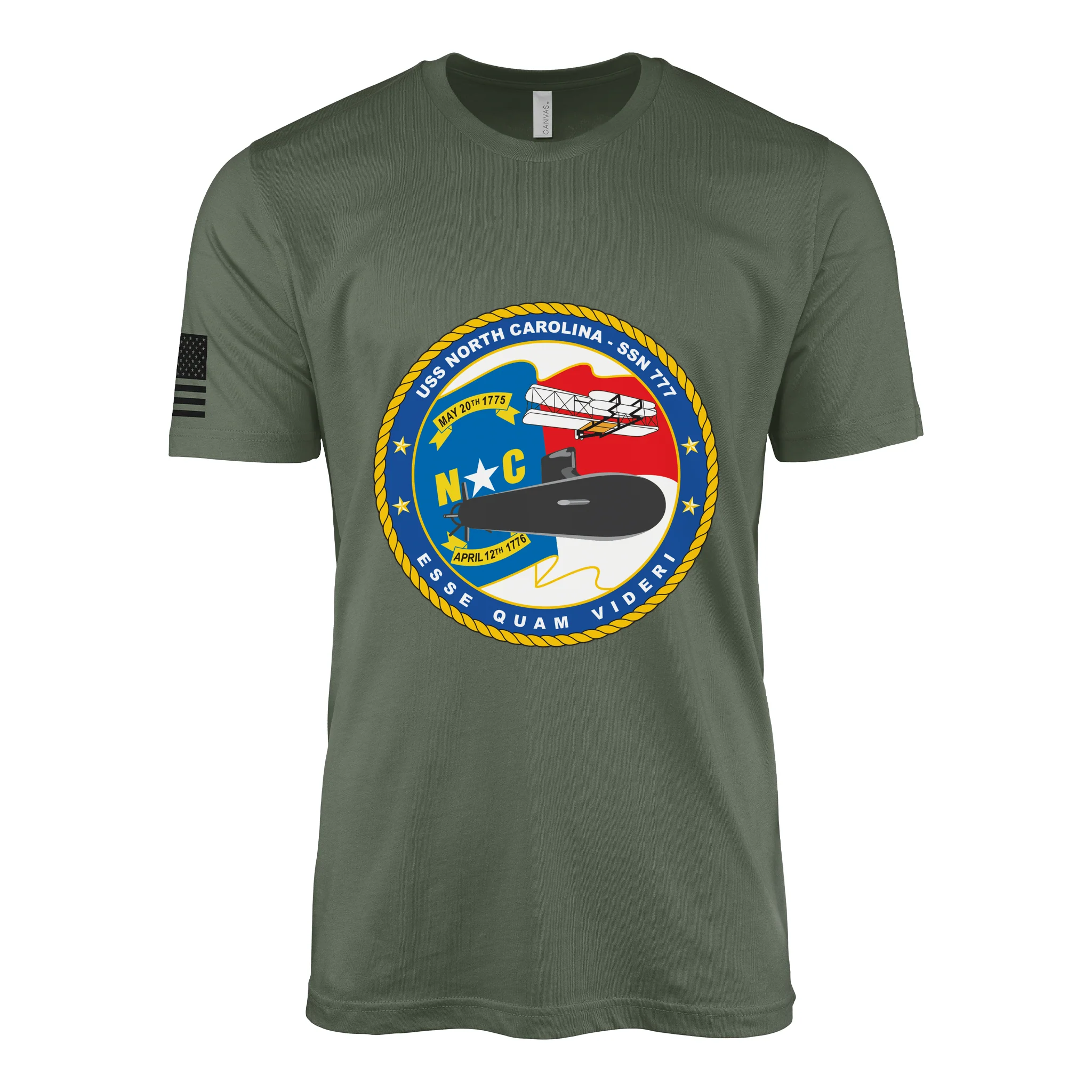 USS North Carolina (SSN-777) Submarine T-Shirt - Image 4