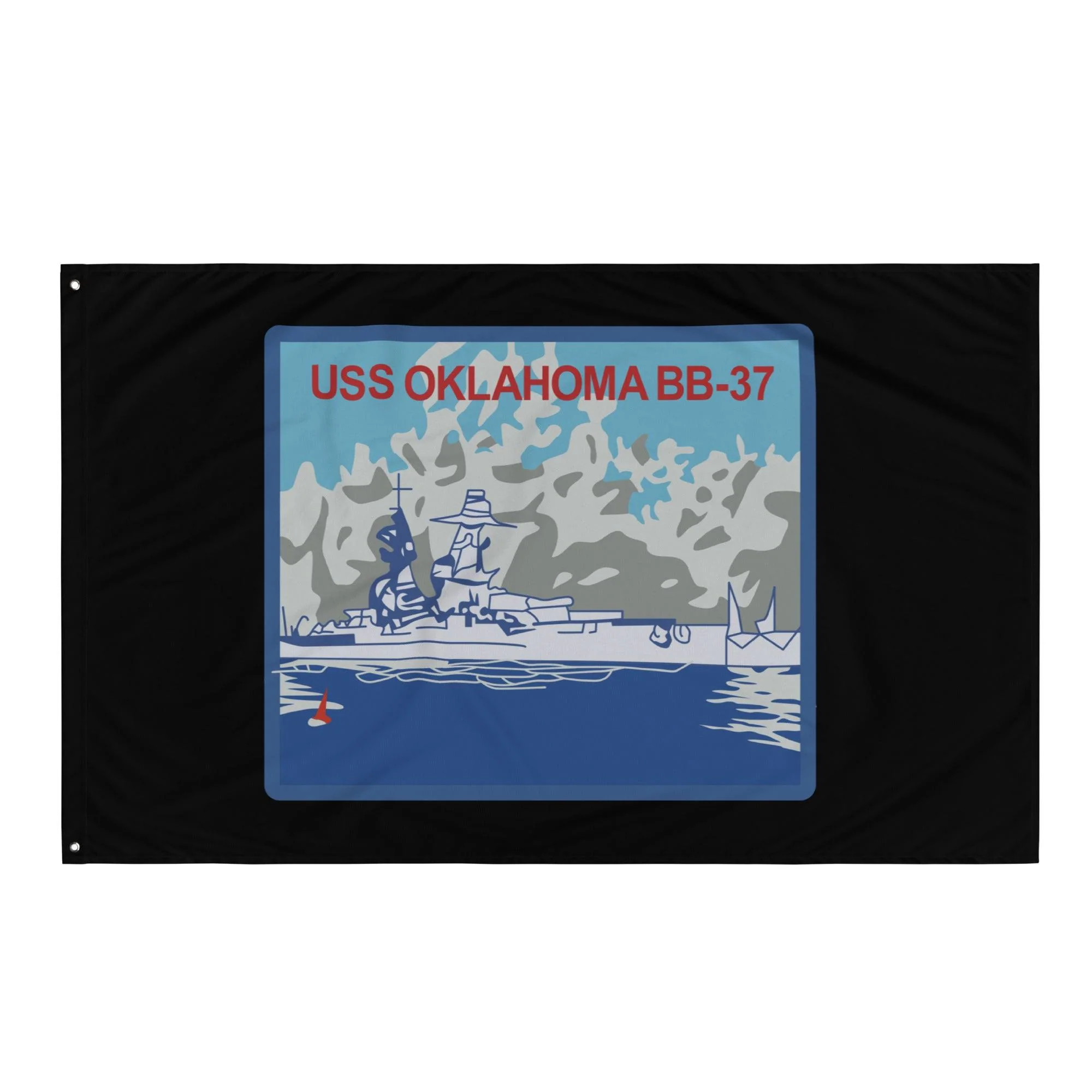 USS Oklahoma (BB-37) Battleship Legacy Indoor Wall Flag - Image 4