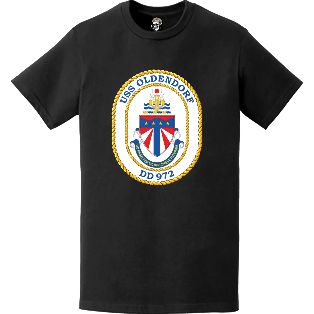 USS Oldendorf (DD-972) Ship's Crest Logo T-Shirt