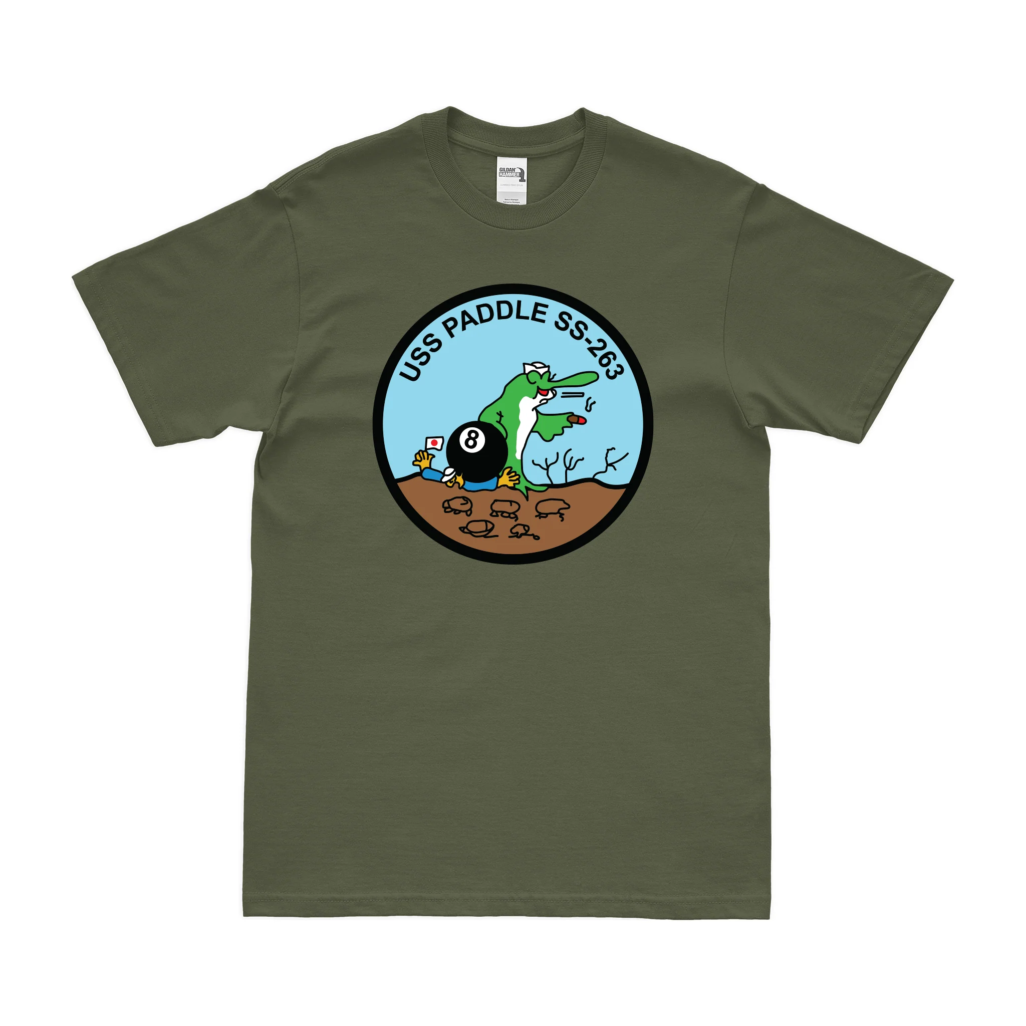 USS Paddle (SS-263) Gato-class Submarine T-Shirt - Image 2