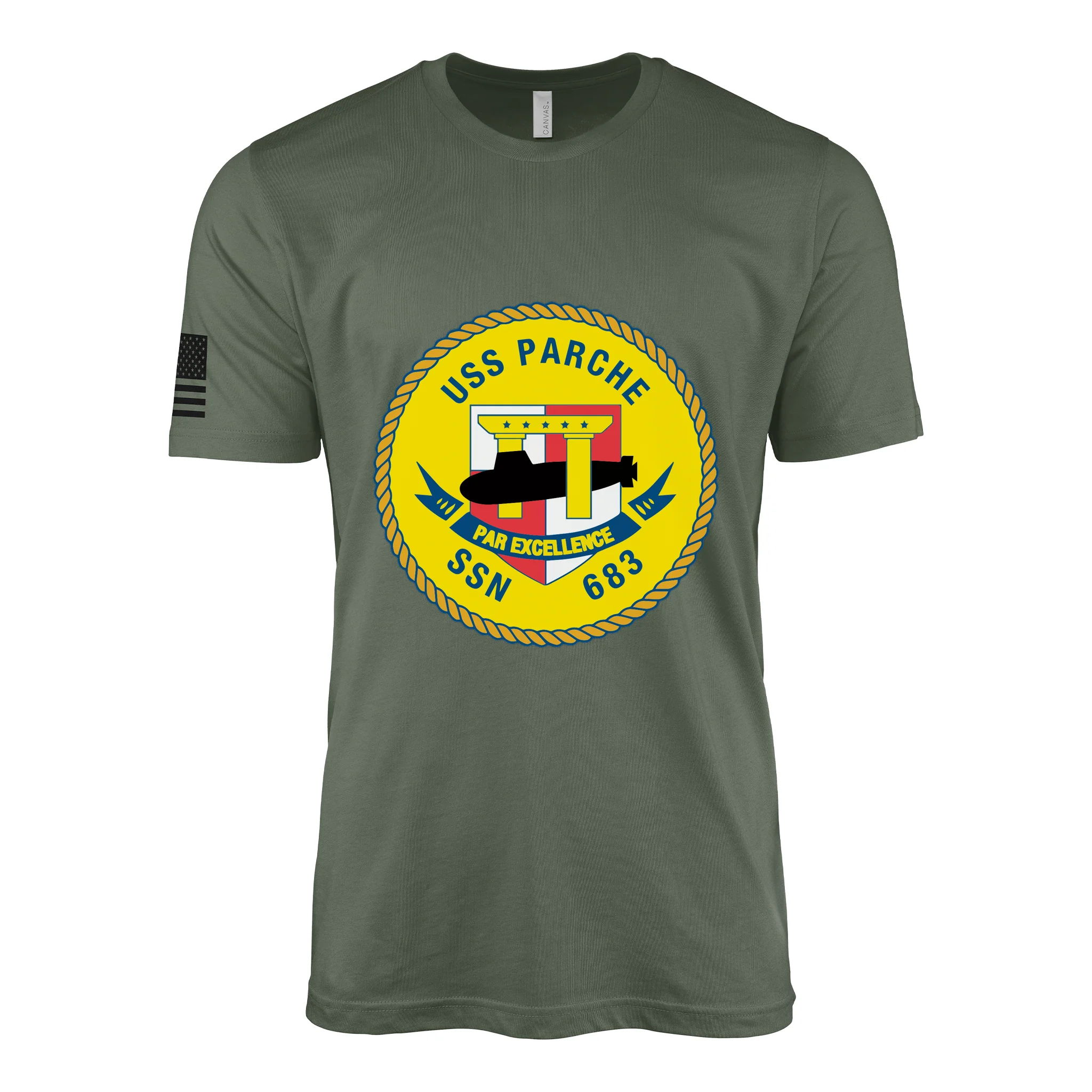USS Parche (SSN-683) Submarine T-Shirt - Image 4