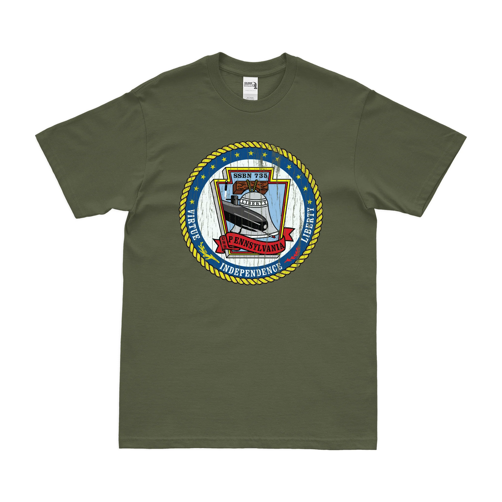 USS Pennsylvania (SSBN-735) Ballistic-Missile Submarine T-Shirt - Image 4