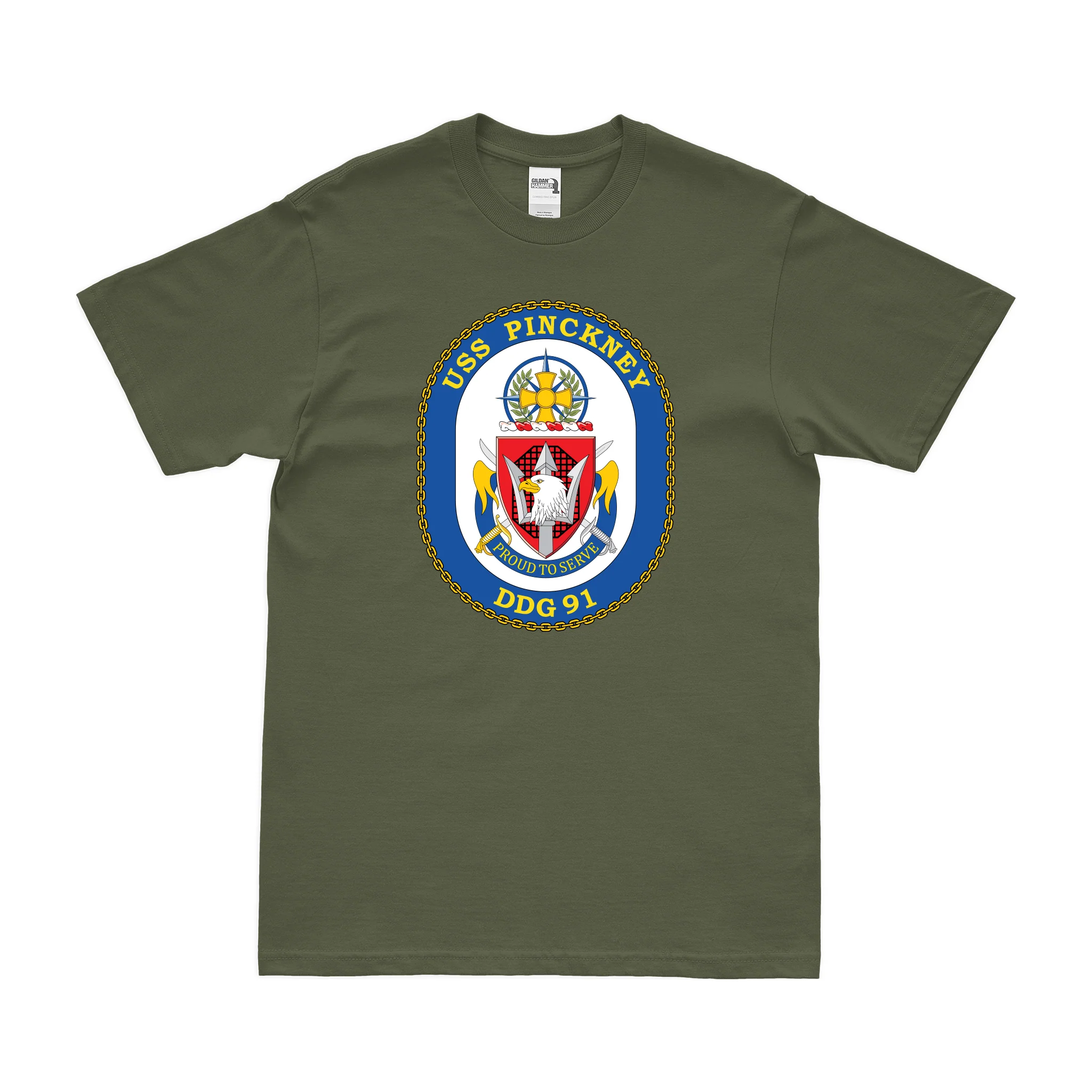 USS Pinckney (DDG-91) Logo Emblem T-Shirt - Image 2