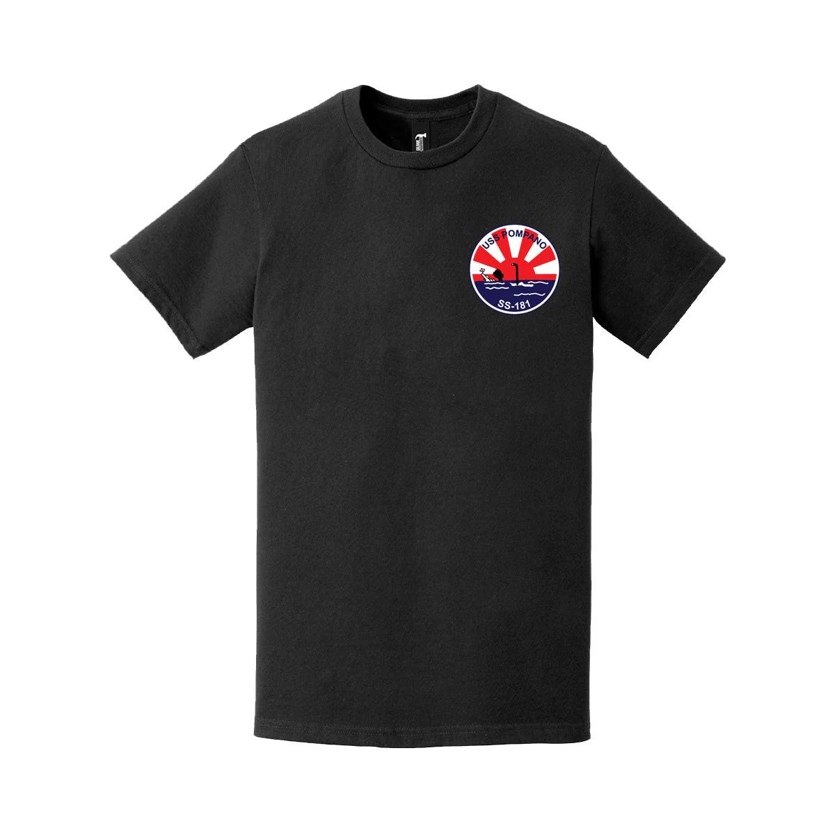 USS Pompano (SS-181) Left Chest Submarine Logo T-Shirt