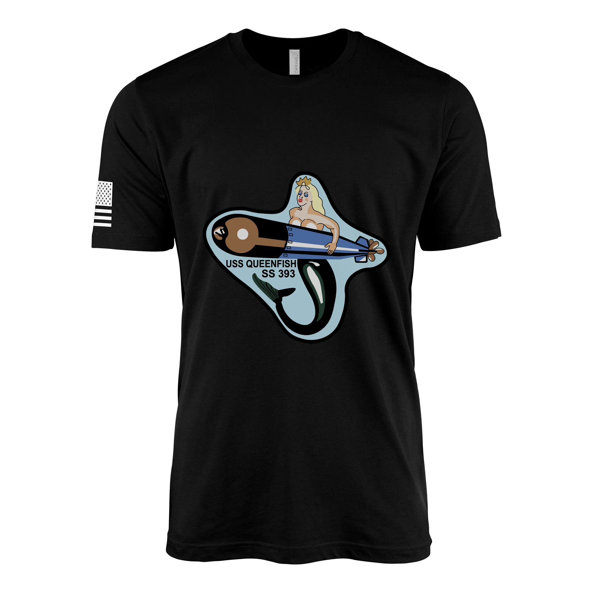 USS Queenfish (SS-393) Submarine T-Shirt - Image 2