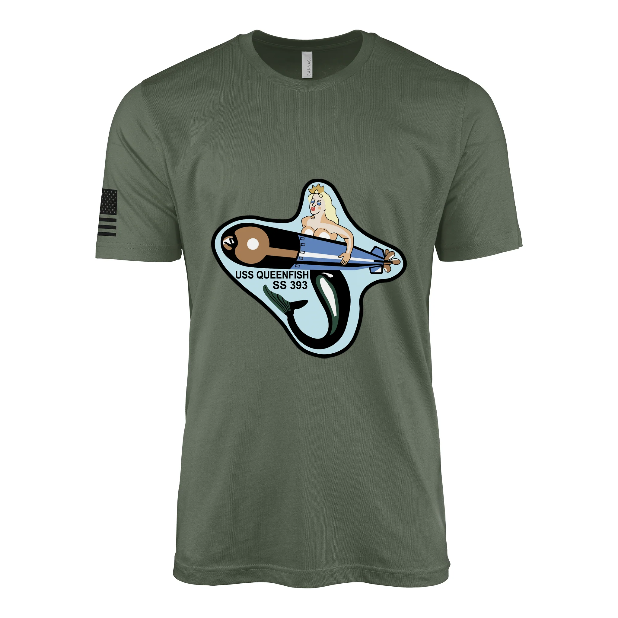 USS Queenfish (SS-393) Submarine T-Shirt - Image 3