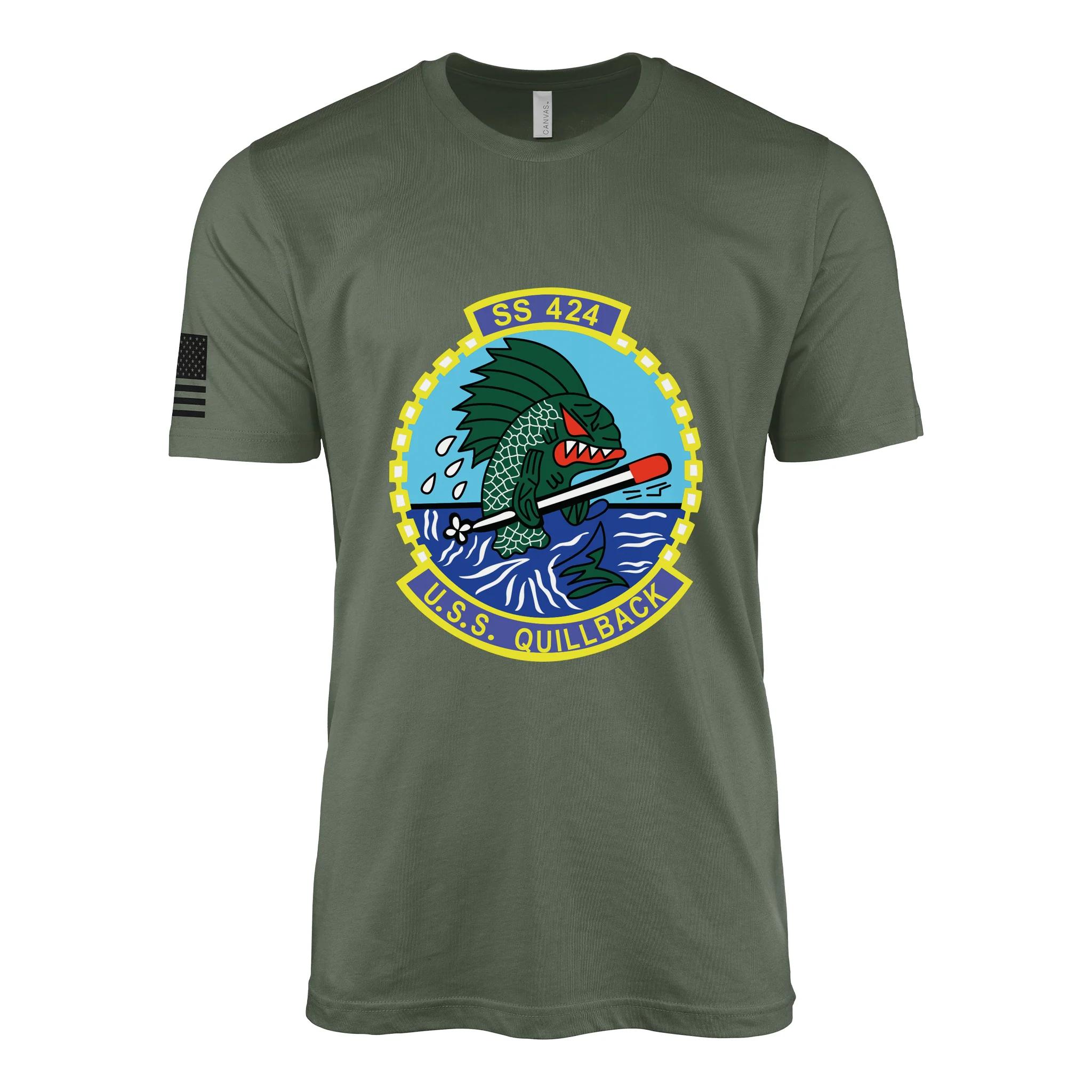USS Quillback (SS-424) Submarine T-Shirt - Image 3