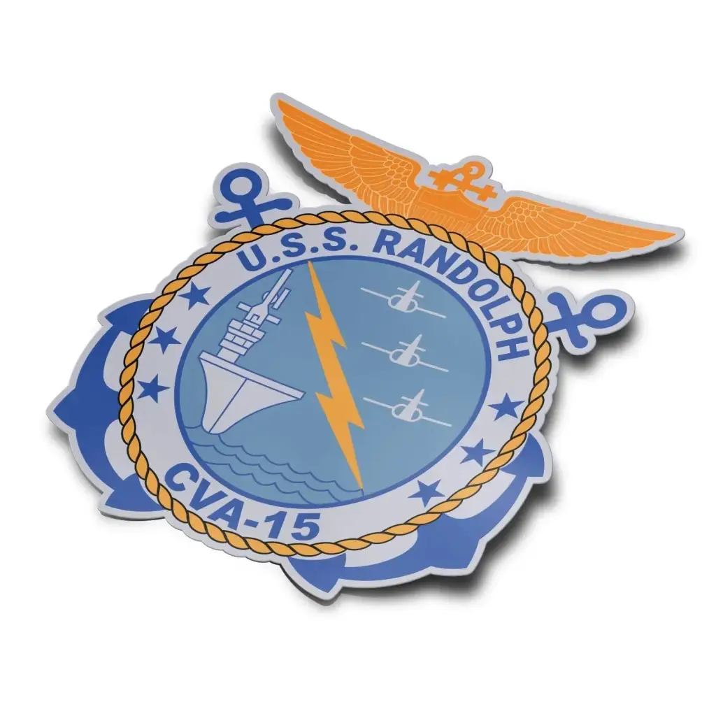 USS Randolph (CVA-15) Die-Cut Vinyl Sticker Decal