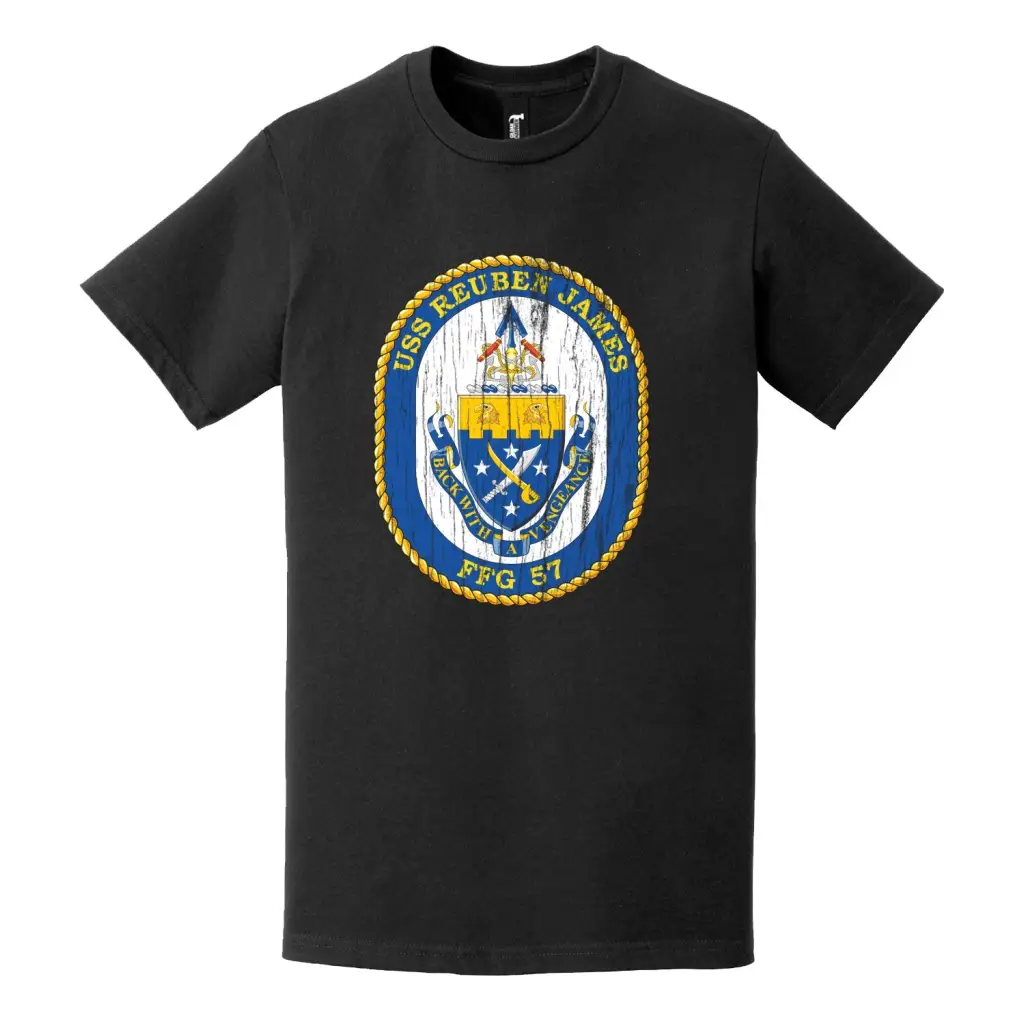 USS Reuben James (FFG-57) Logo Distressed T-Shirt
