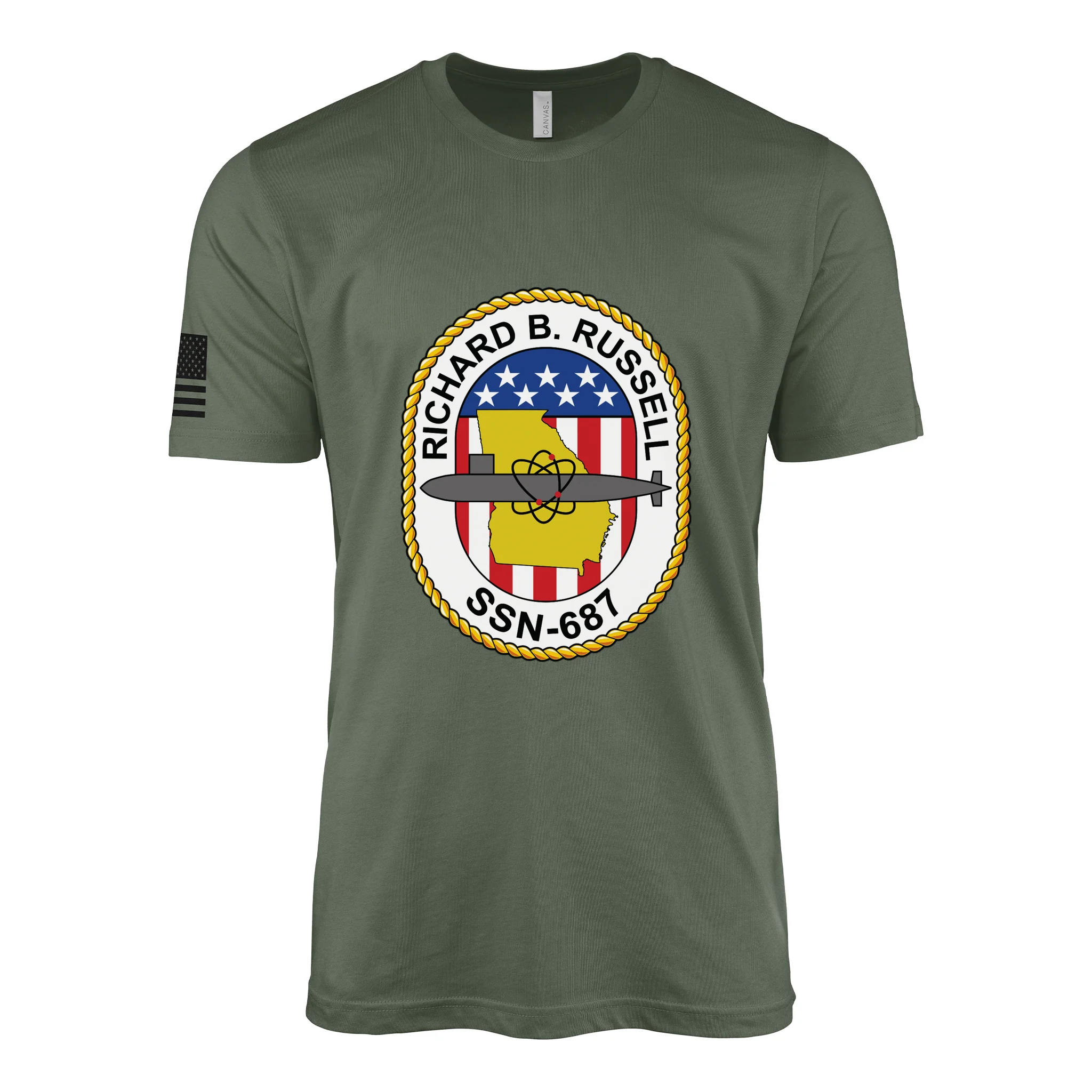 USS Richard B. Russell (SSN-687) Submarine T-Shirt - Image 4