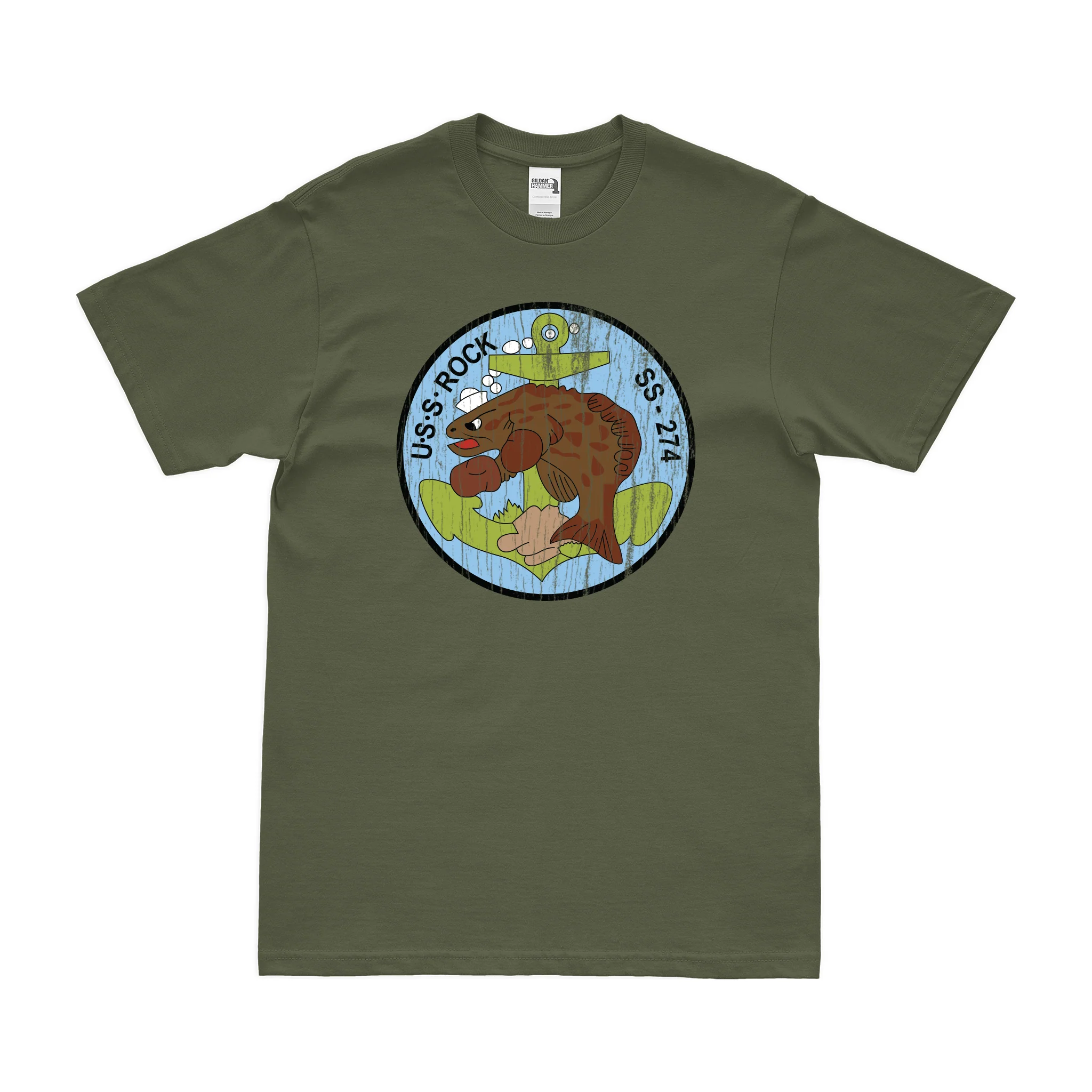 USS Rock (SS-274) Gato-class Submarine T-Shirt - Image 4