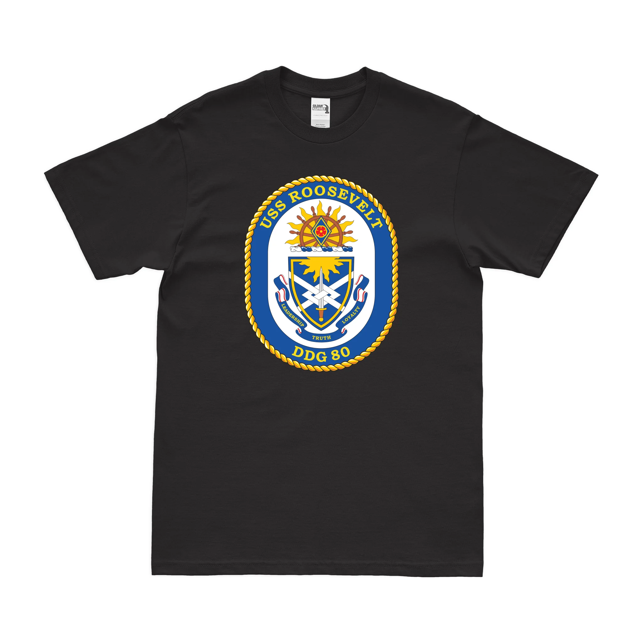 USS Roosevelt (DDG-80) Logo Emblem T-Shirt