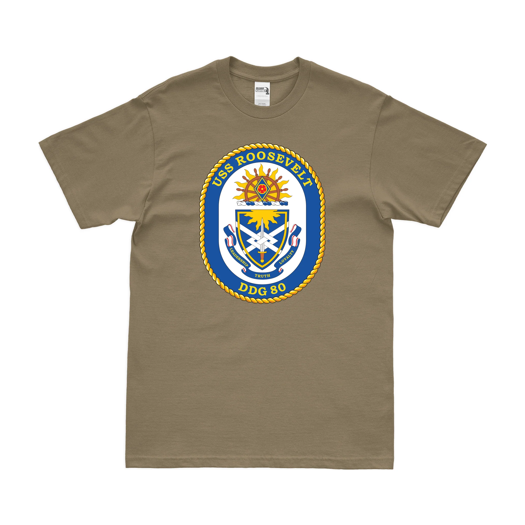 USS Roosevelt (DDG-80) Logo Emblem T-Shirt - Image 3