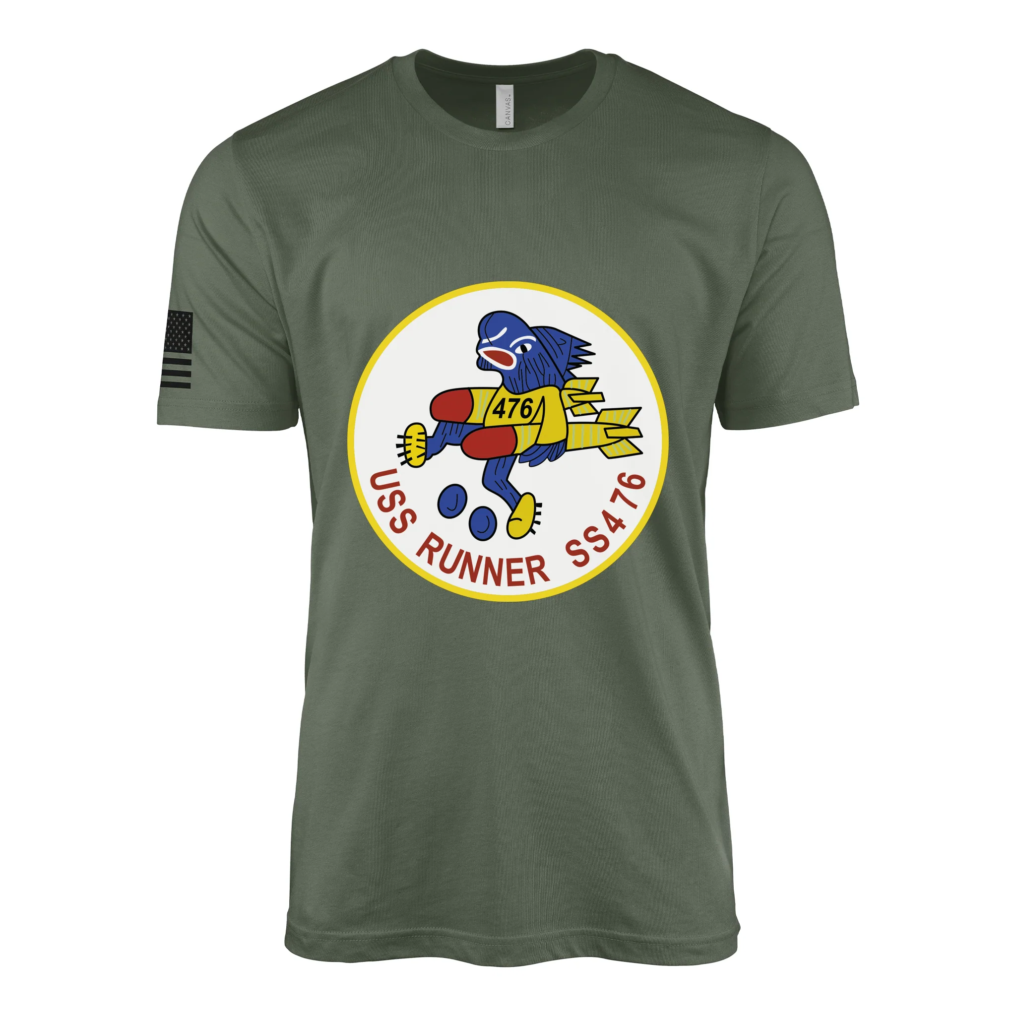 USS Runner (SS-476) Submarine T-Shirt - Image 3