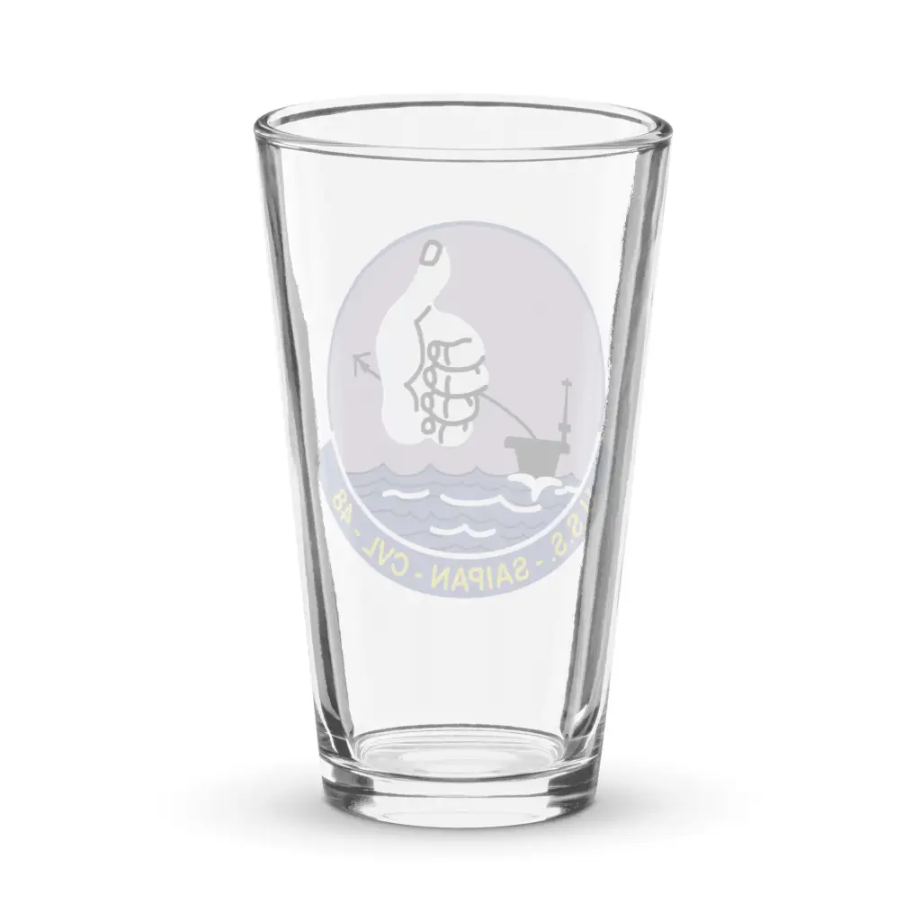 USS Saipan (CVL-48) Beer Pint Glass - Image 2