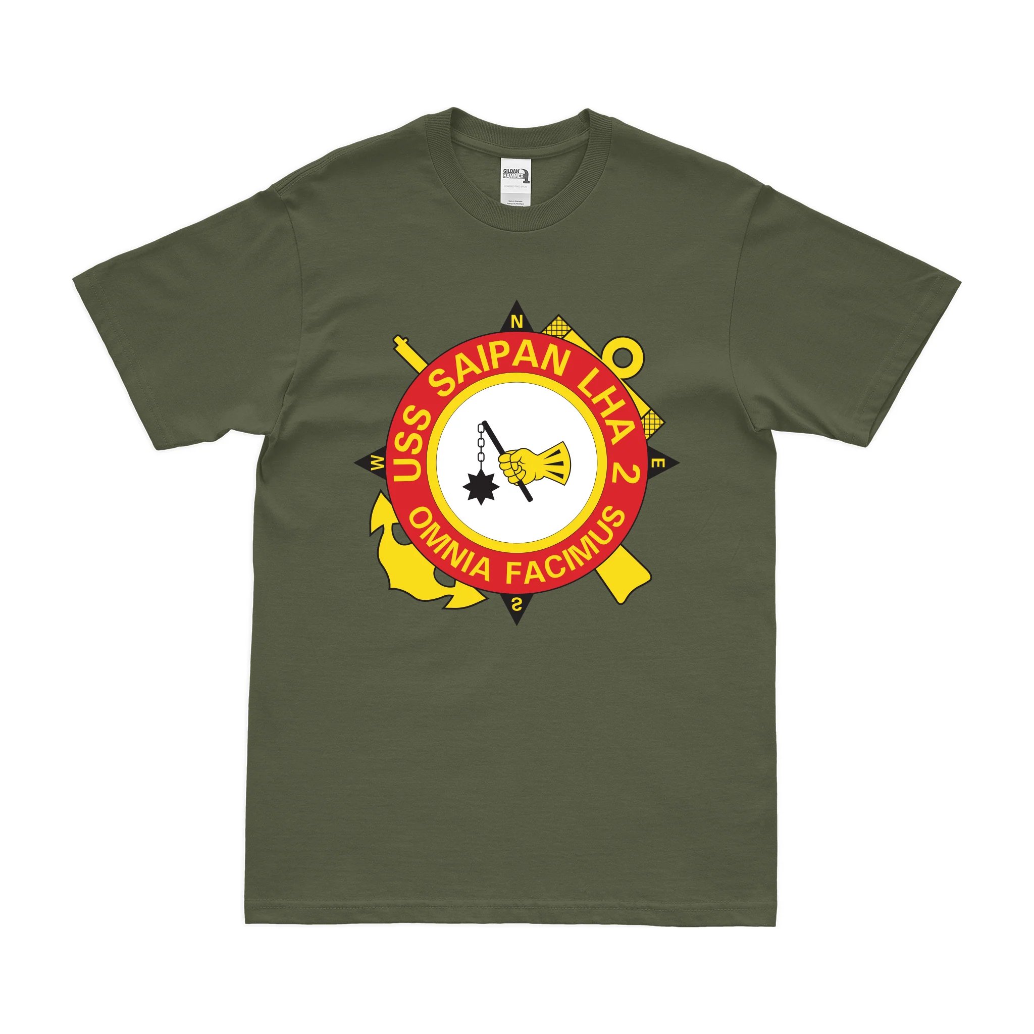 USS Saipan (LHA-2) Emblem T-Shirt - Image 2