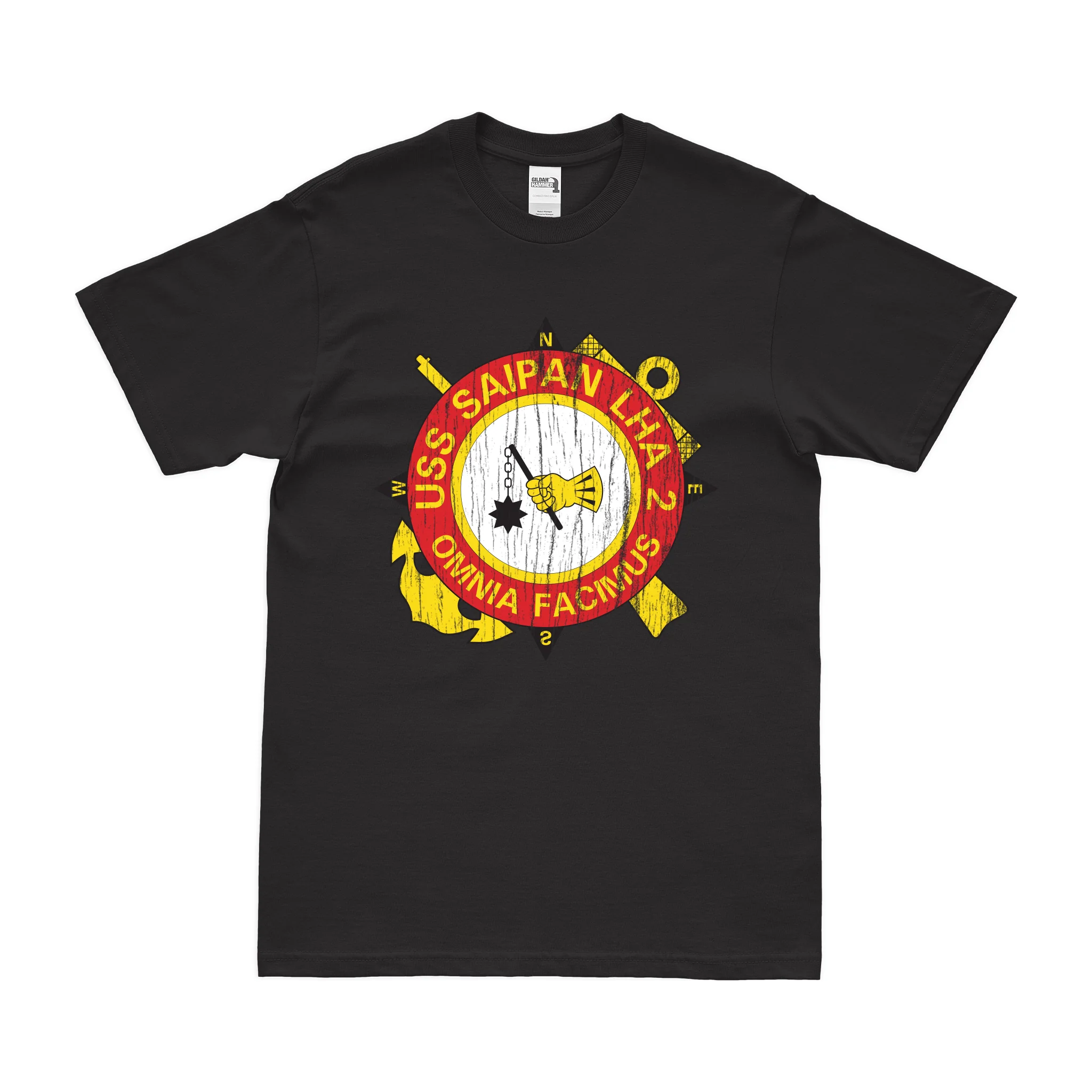 USS Saipan (LHA-2) Emblem T-Shirt - Image 3