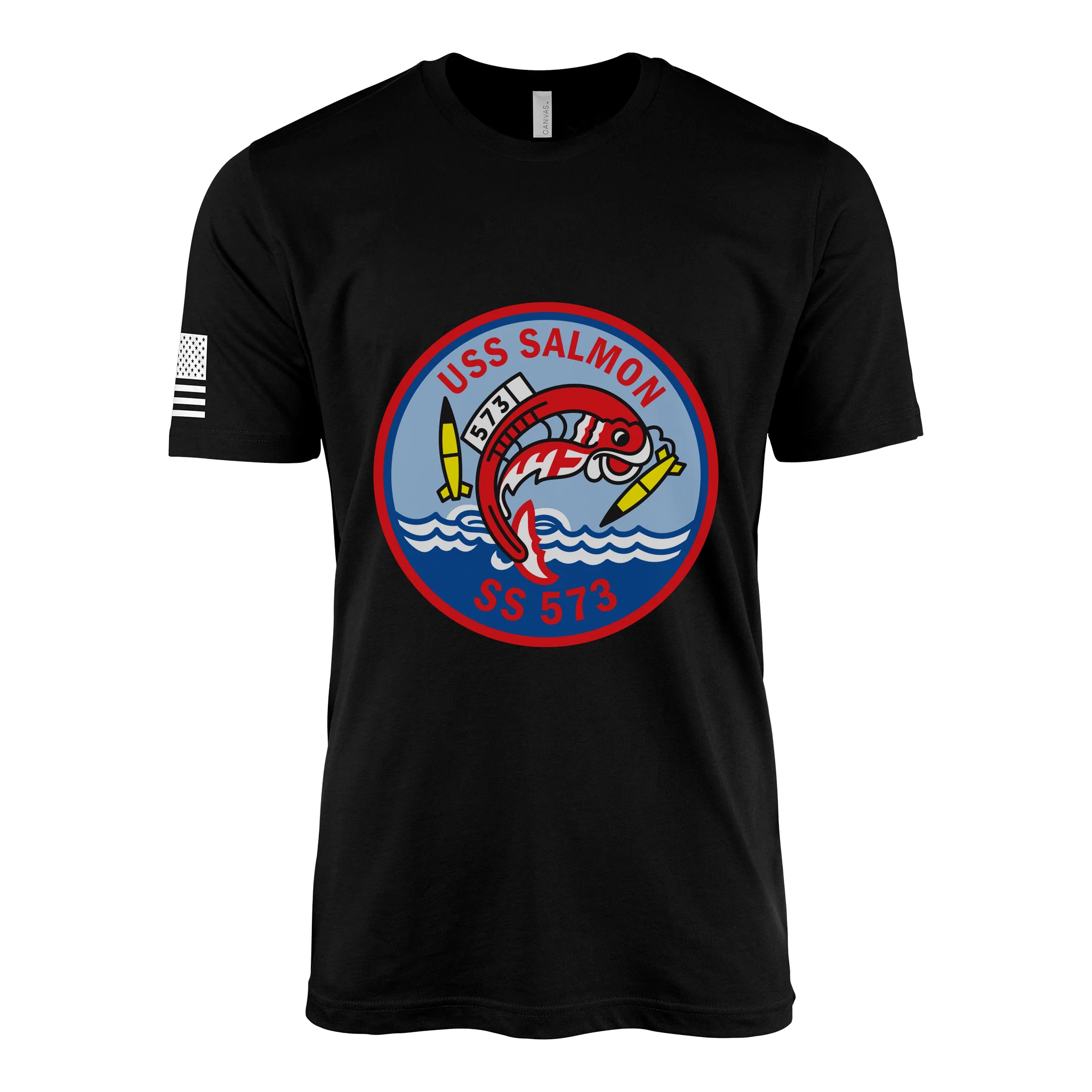 USS Salmon (SS-573) Submarine T-Shirt - Image 2