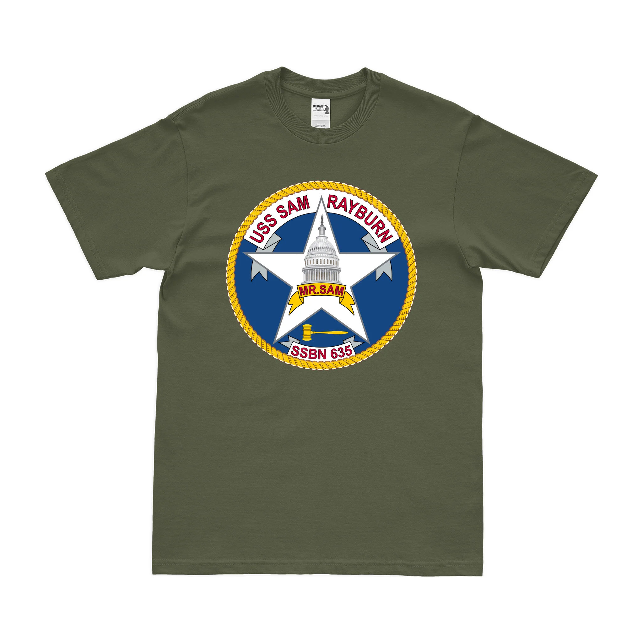 USS Sam Rayburn (SSBN-635) Ballistic-Missile Submarine T-Shirt - Image 2