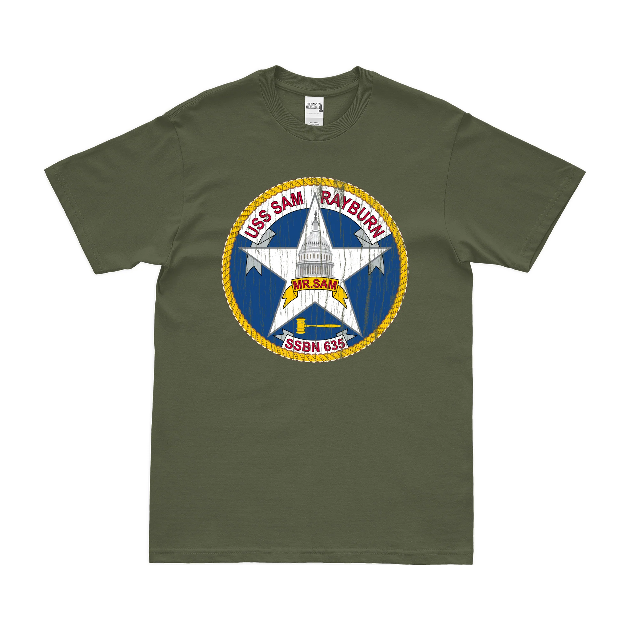 USS Sam Rayburn (SSBN-635) Ballistic-Missile Submarine T-Shirt - Image 4