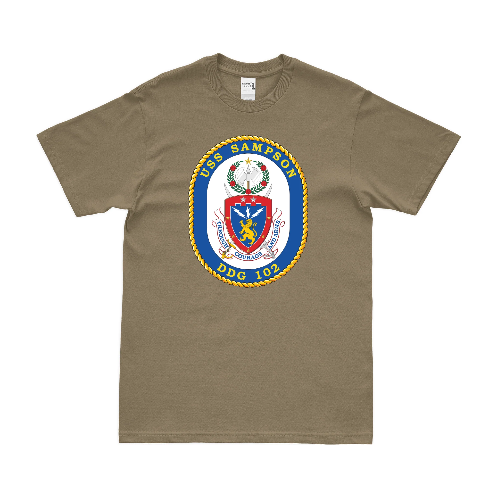 USS Sampson (DDG-102) Logo Emblem T-Shirt - Image 3