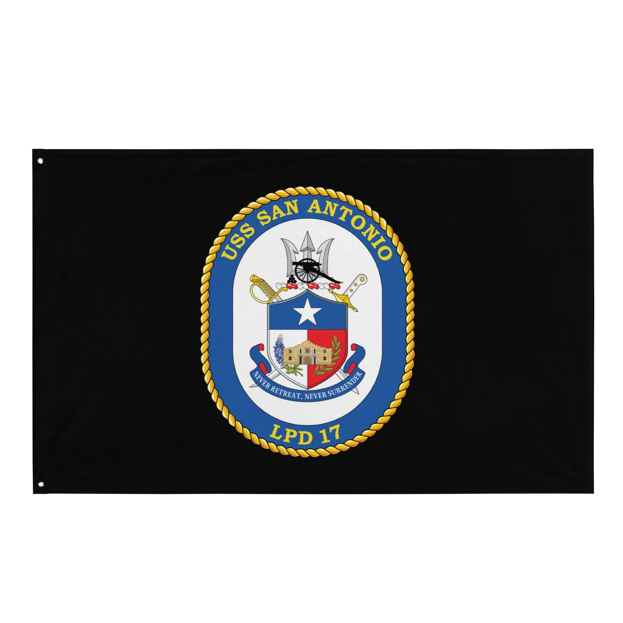 USS San Antonio (LPD-17) Black Wall Flag