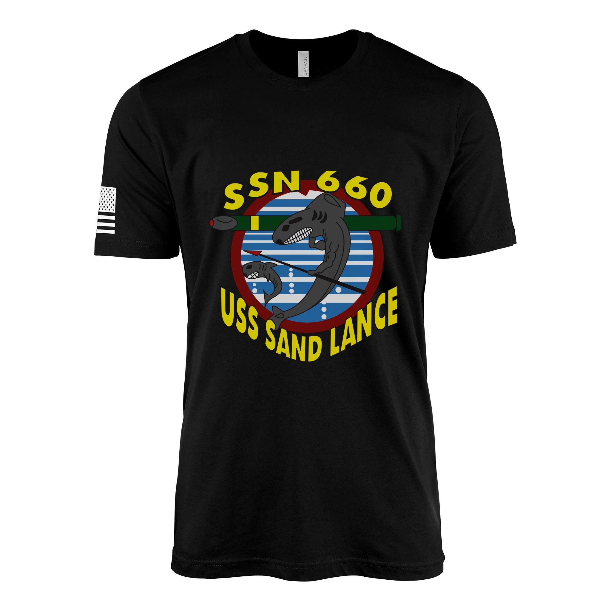 USS Sand Lance (SSN-660) Submarine T-Shirt - Image 3