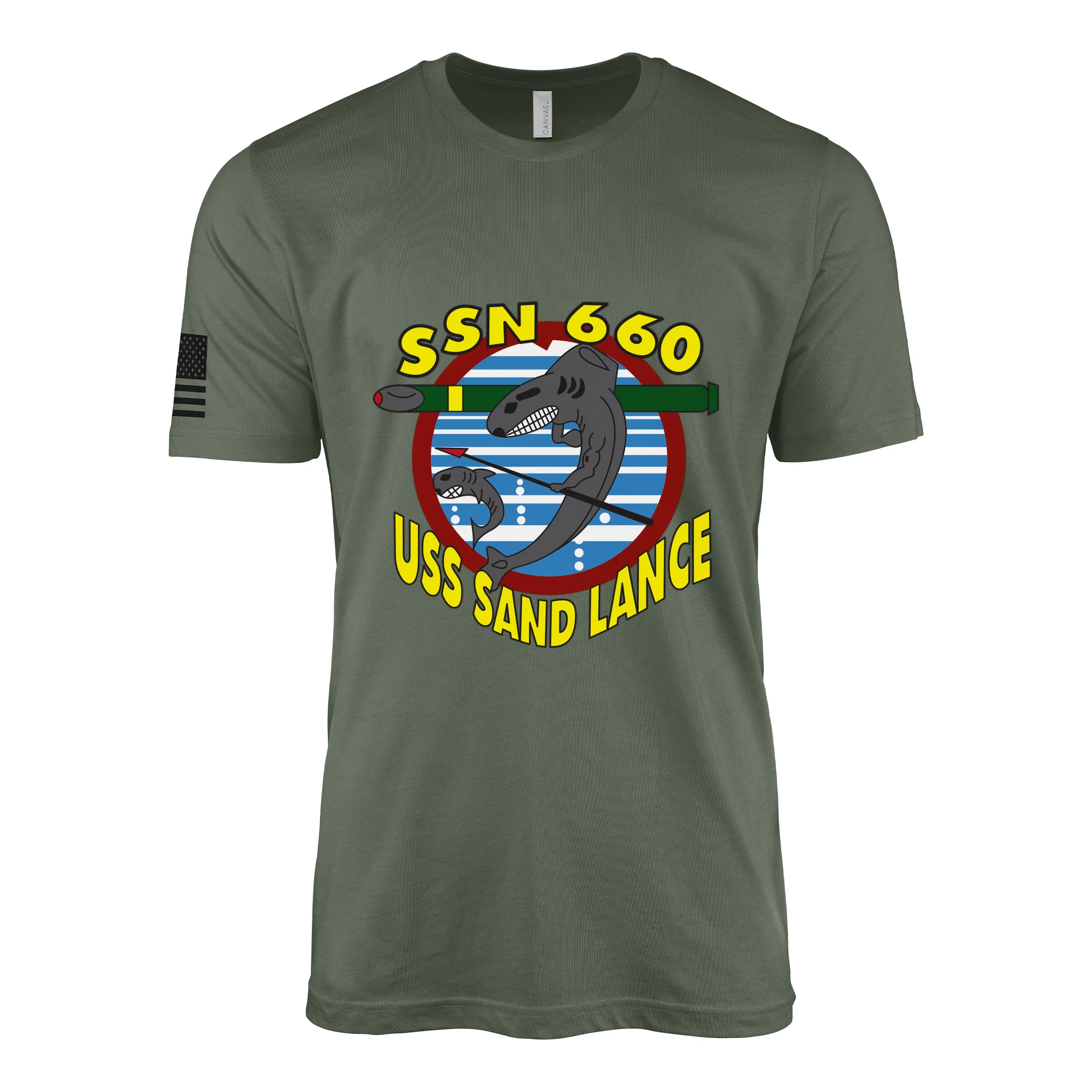 USS Sand Lance (SSN-660) Submarine T-Shirt - Image 4