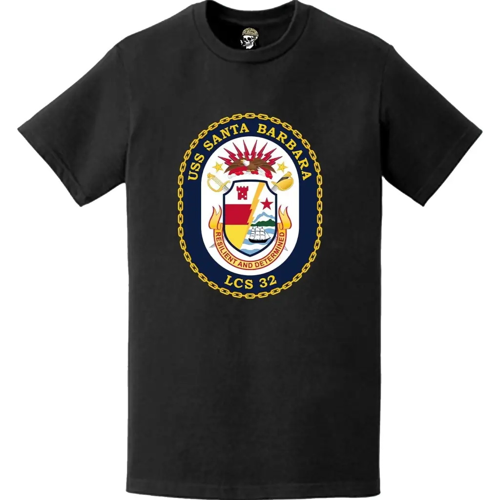 USS Santa Barbara (LCS-32) Ship's Crest Logo Emblem T-Shirt