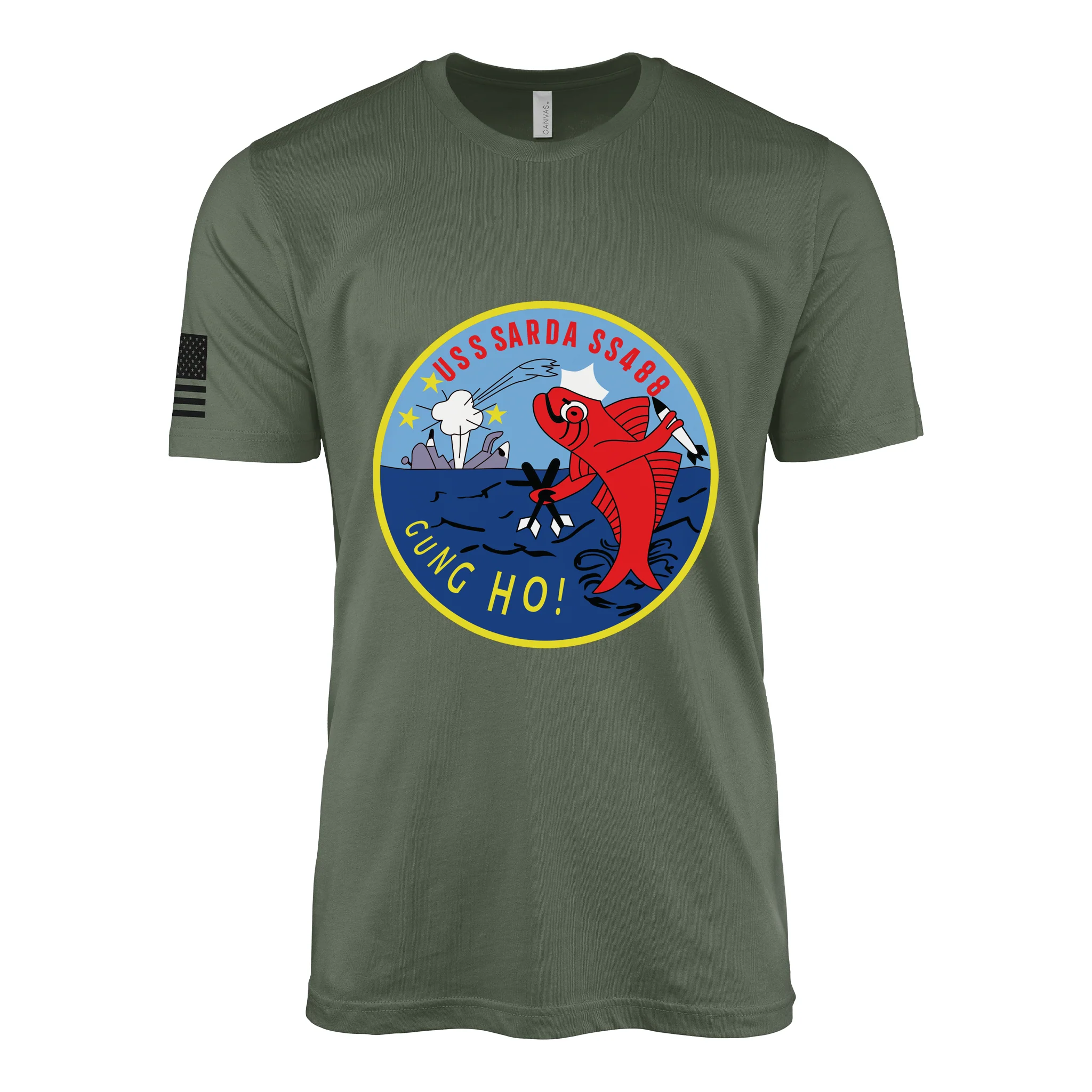 USS Sarda (SS-488) Submarine T-Shirt - Image 3