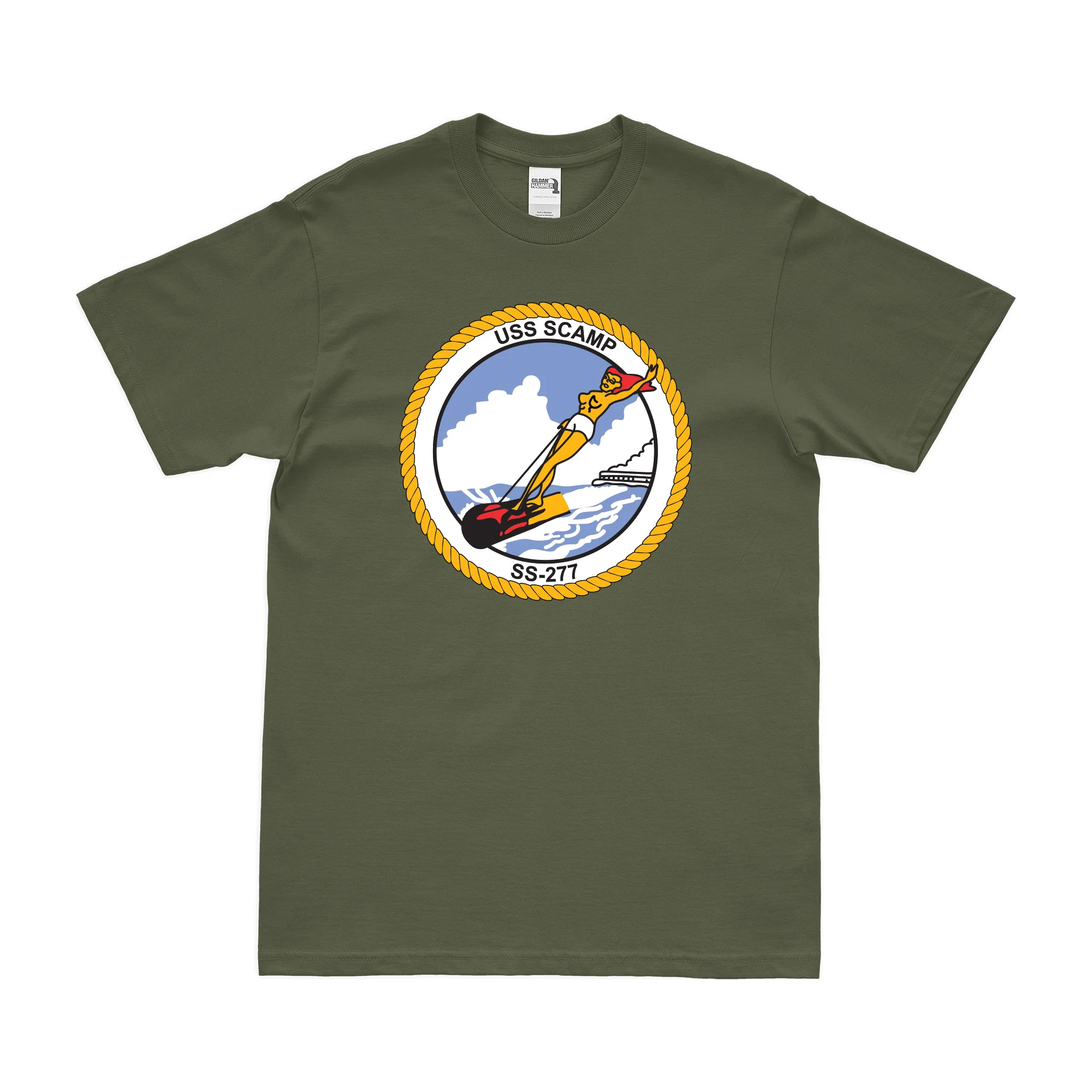 USS Scamp (SS-277) Gato-class Submarine T-Shirt - Image 2