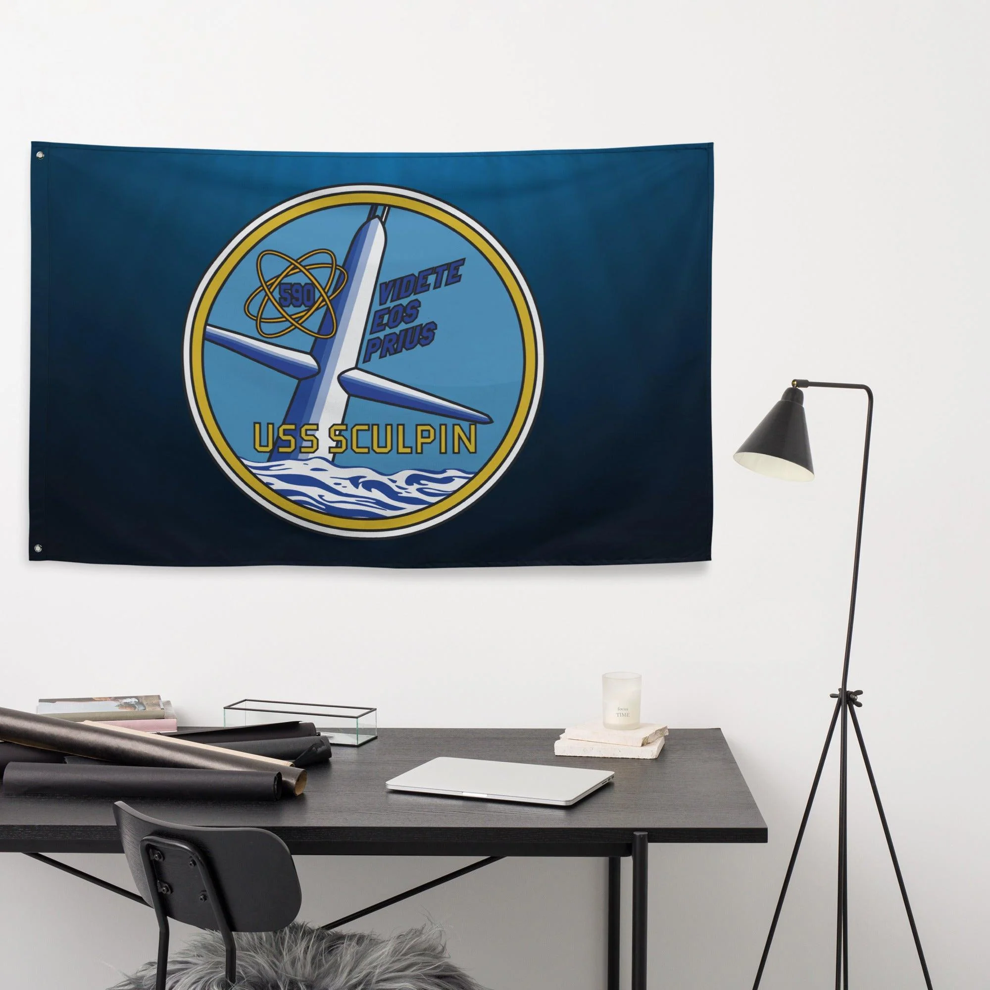 USS Sculpin (SSN-590) Submarine Wall Flag - Image 2
