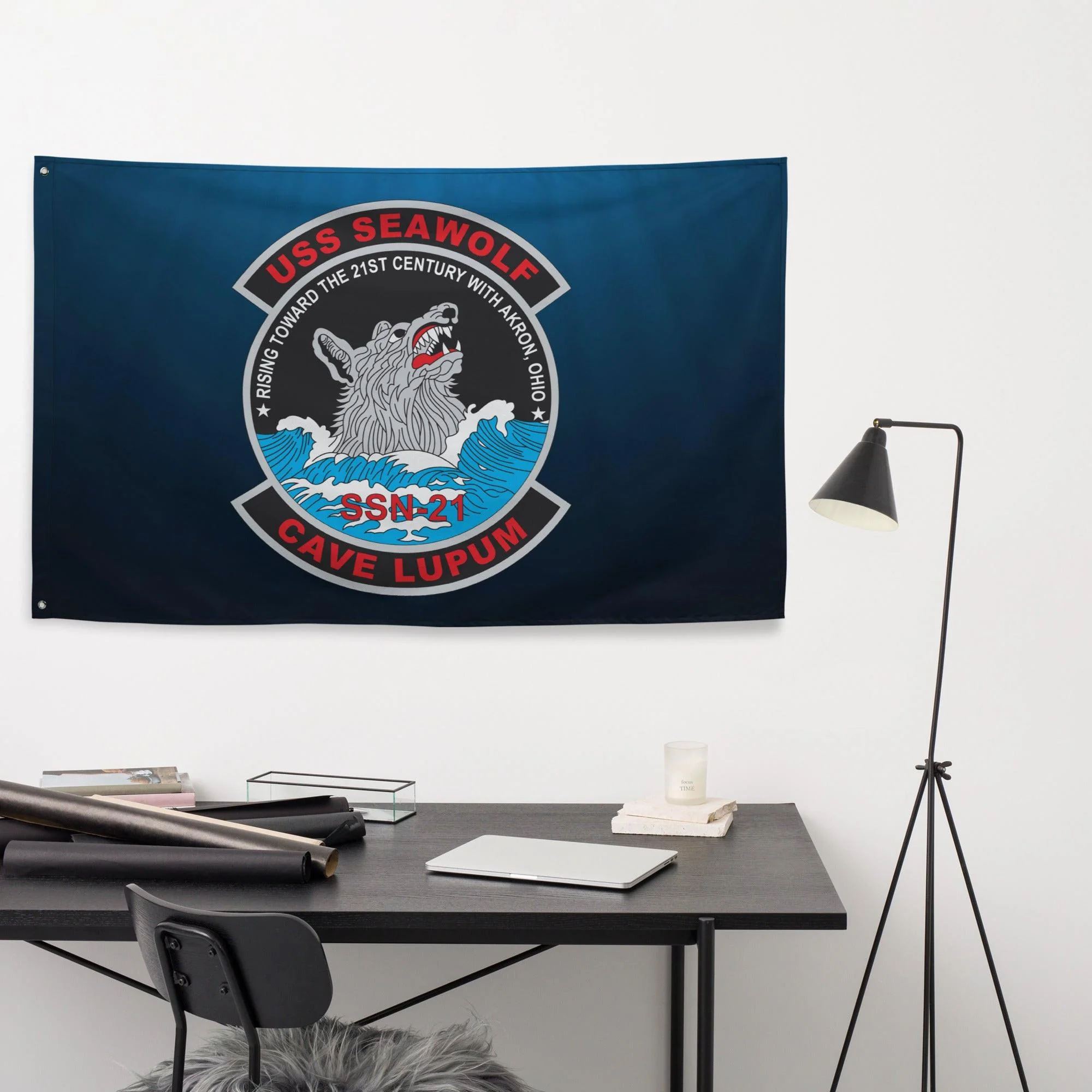 USS Seawolf (SSN-21) Submarine Wall Flag - Image 2